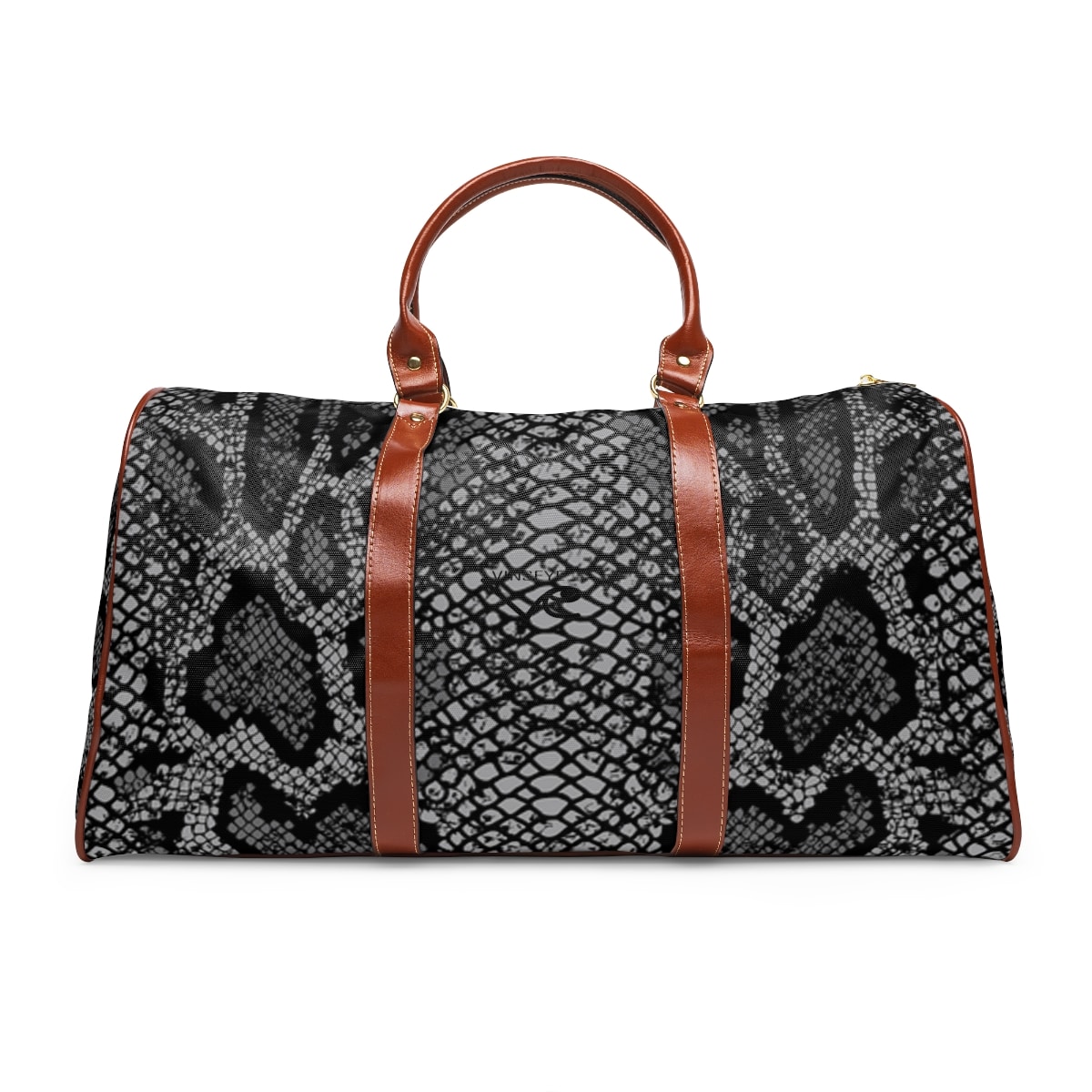 Sac de voyage cuir snake skin noir Vinseye-influensse