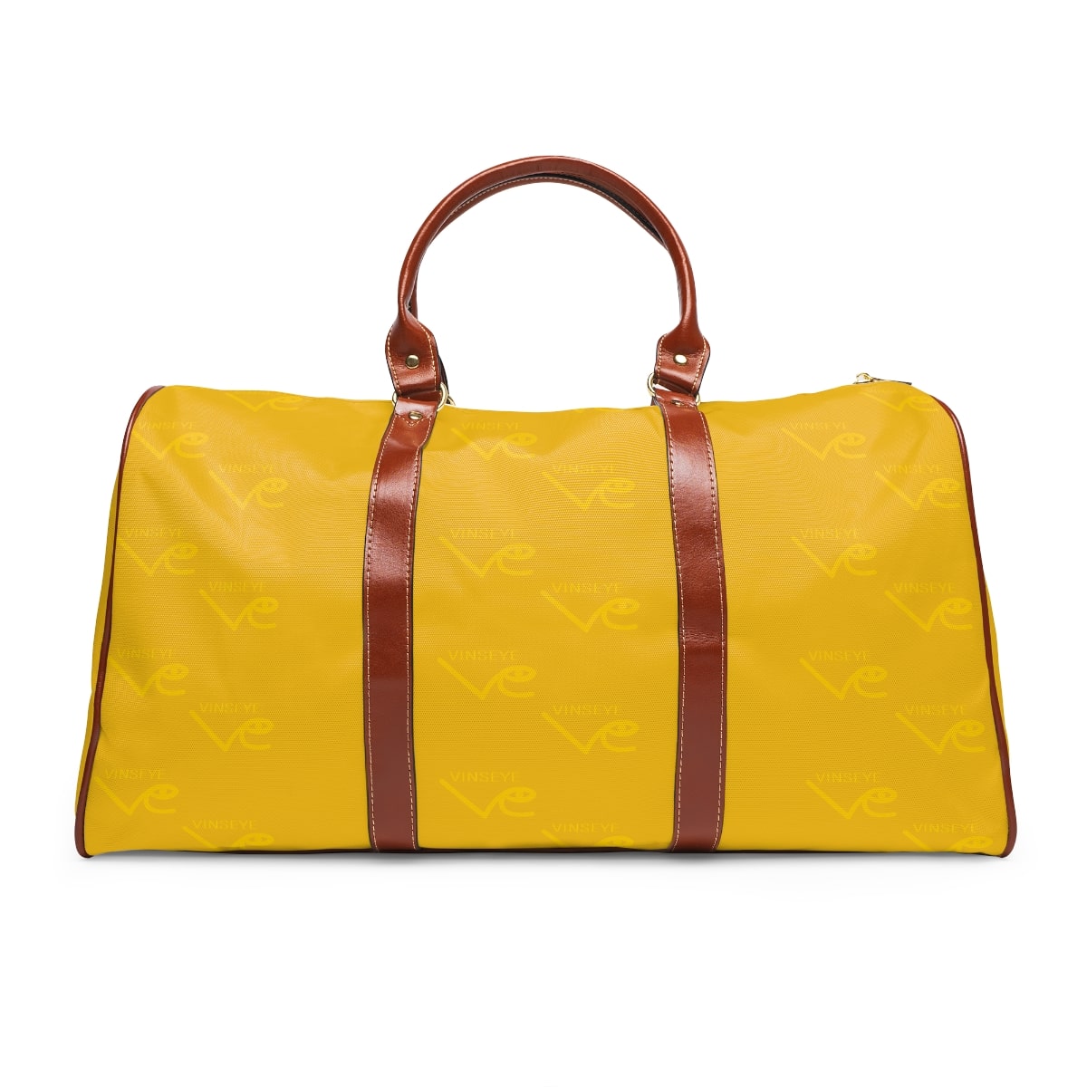 Sac de voyage cuir jaune monogram Vinseye-influensse