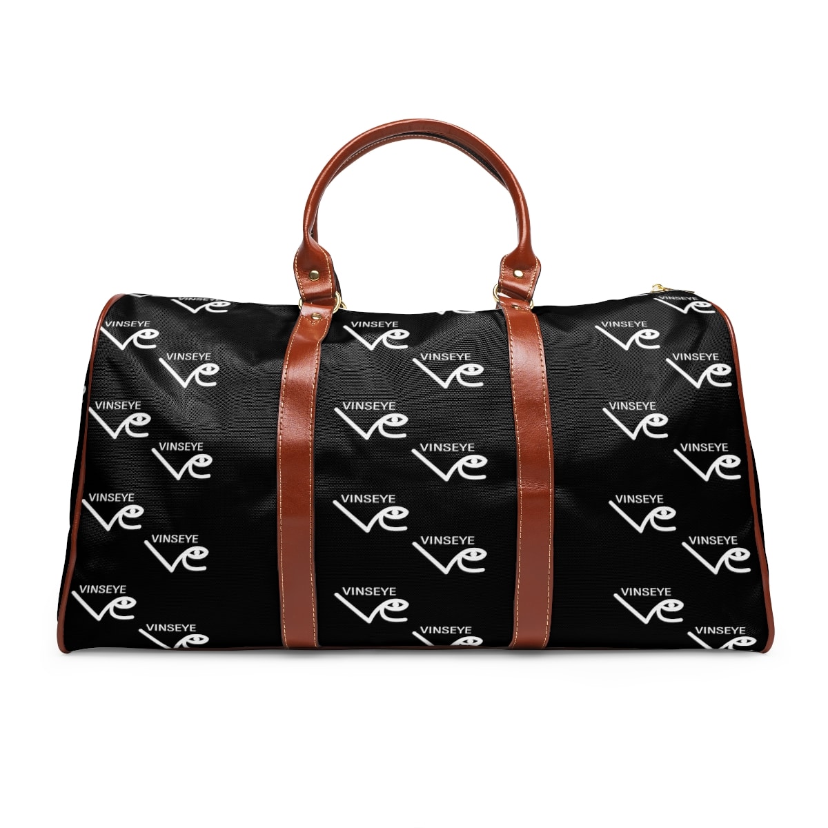 Sac de voyage cuir noir monogram Vinseye-influensse