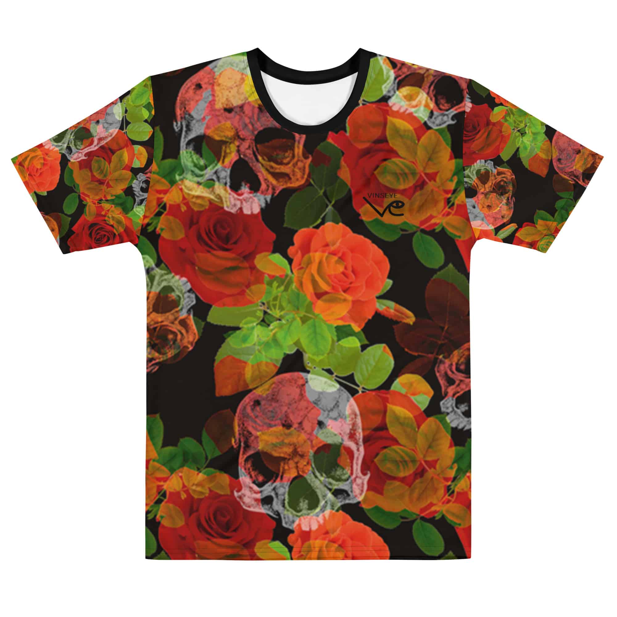 Tee Skulls Flowers Vinseye-influensse