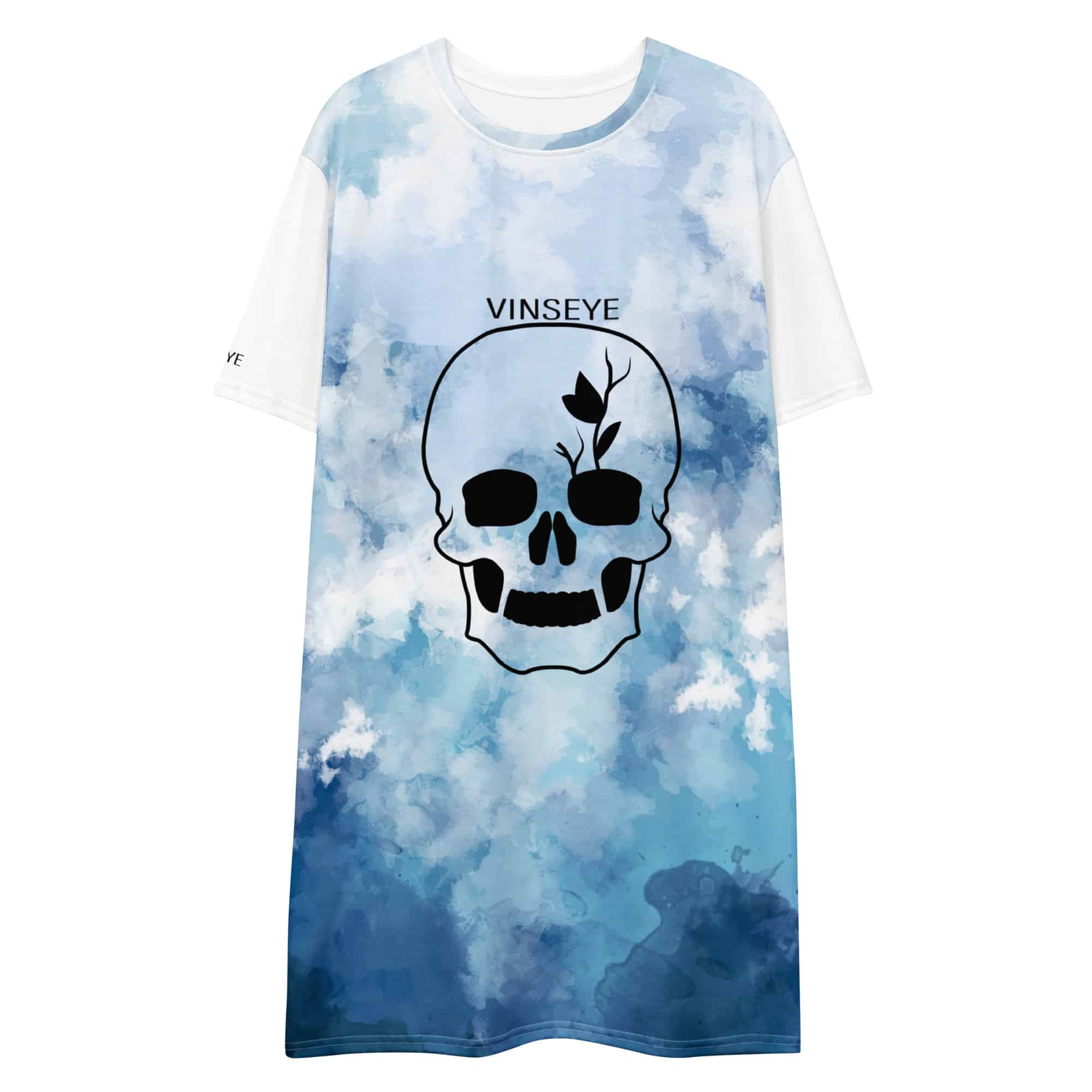 Tee robe ying yang biton water color bleu clair Vinseye-influensse