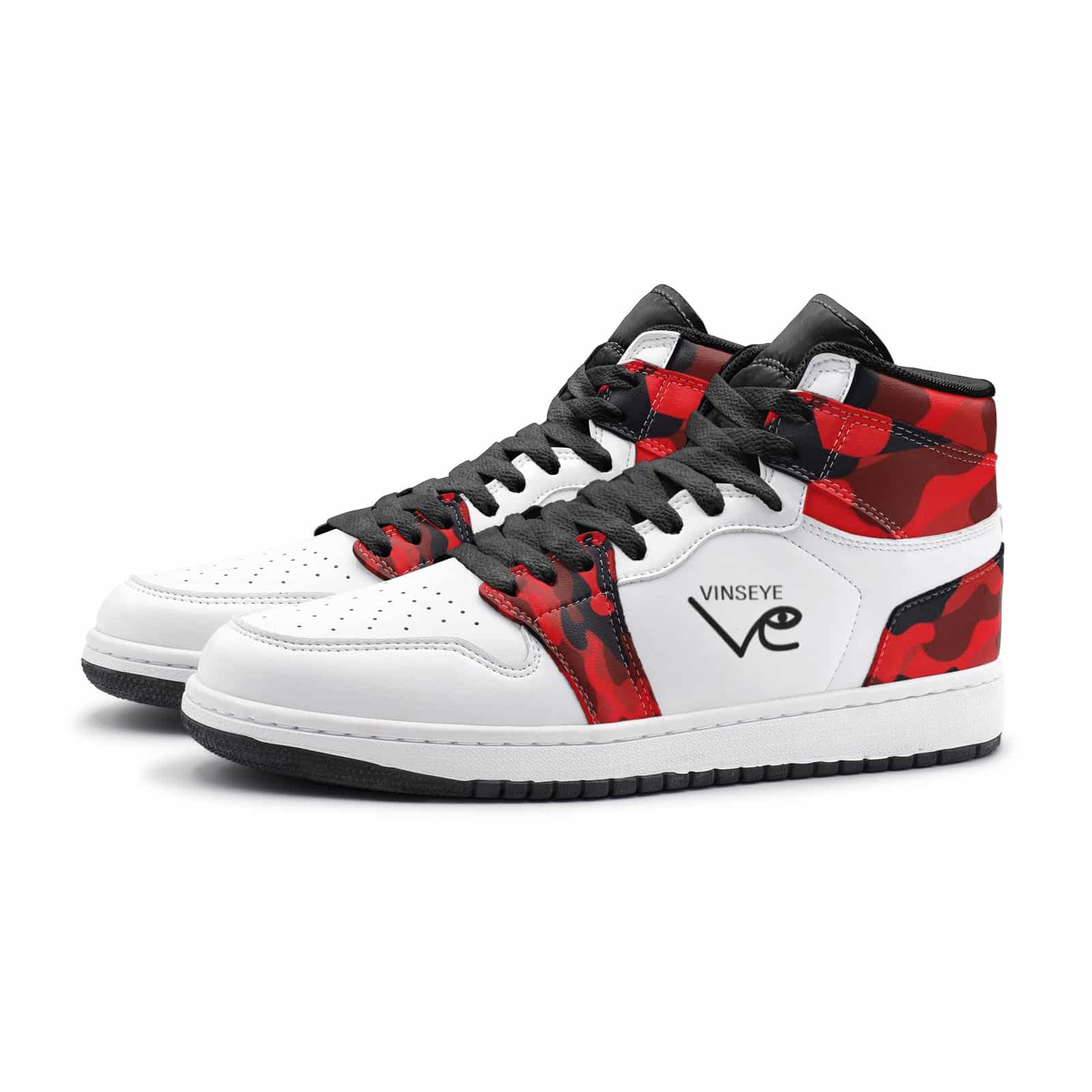 Sneaker TR cuir Camo rouge Vinseye-influensse