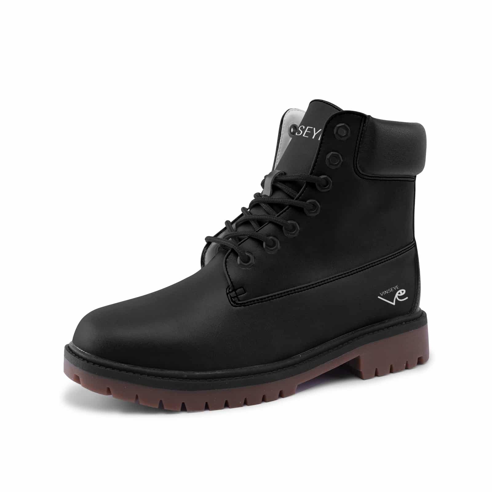 Bottes Cuir Premium microfibre Chukka noir Vinseye-influensse