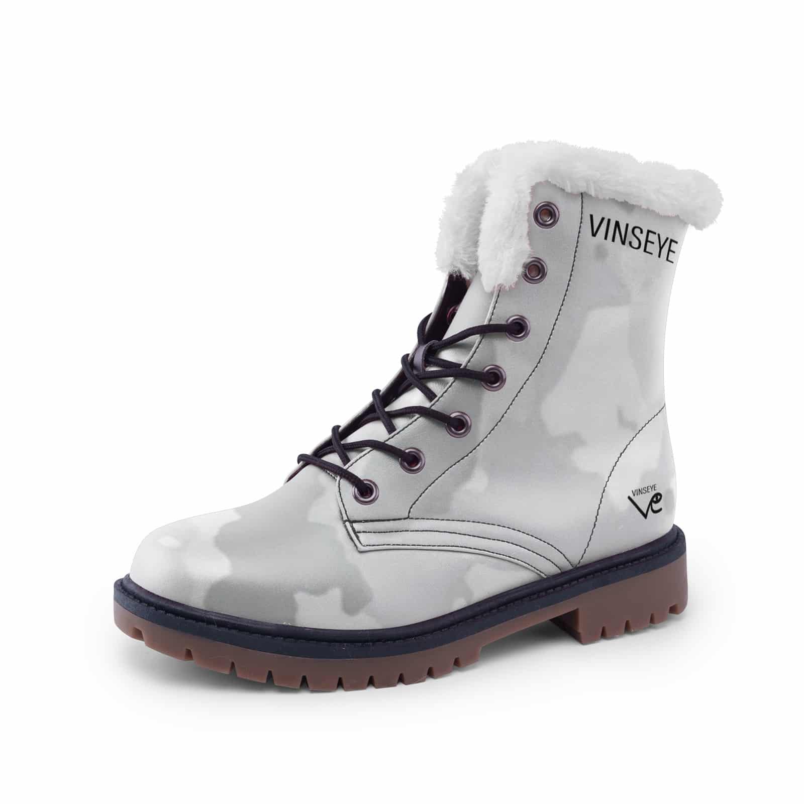 Bottes Hiver Chukka Comfort Cuir Camo blanc Vinseye-influensse