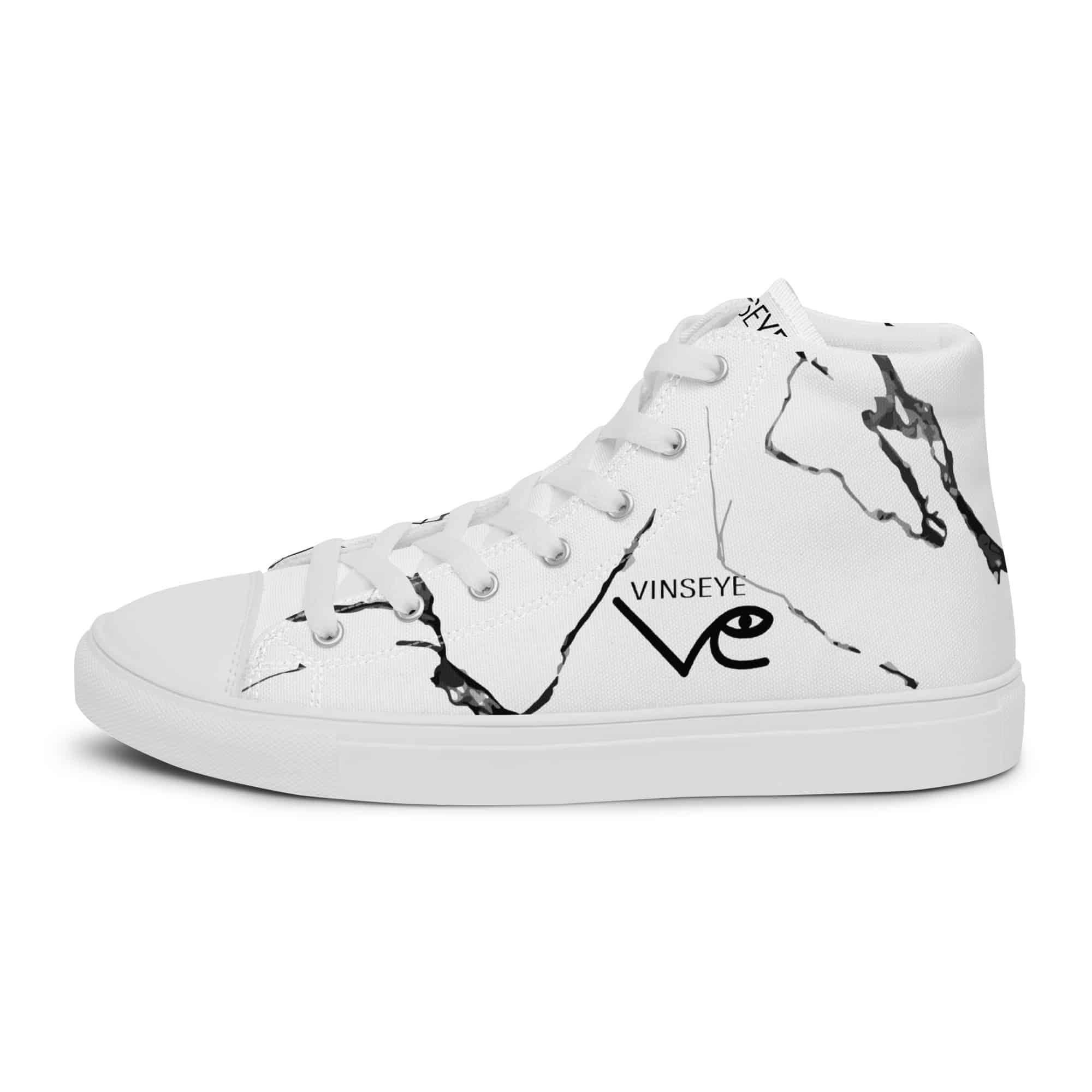 Sneaker canvas blanc marbré Vinseye-influensse