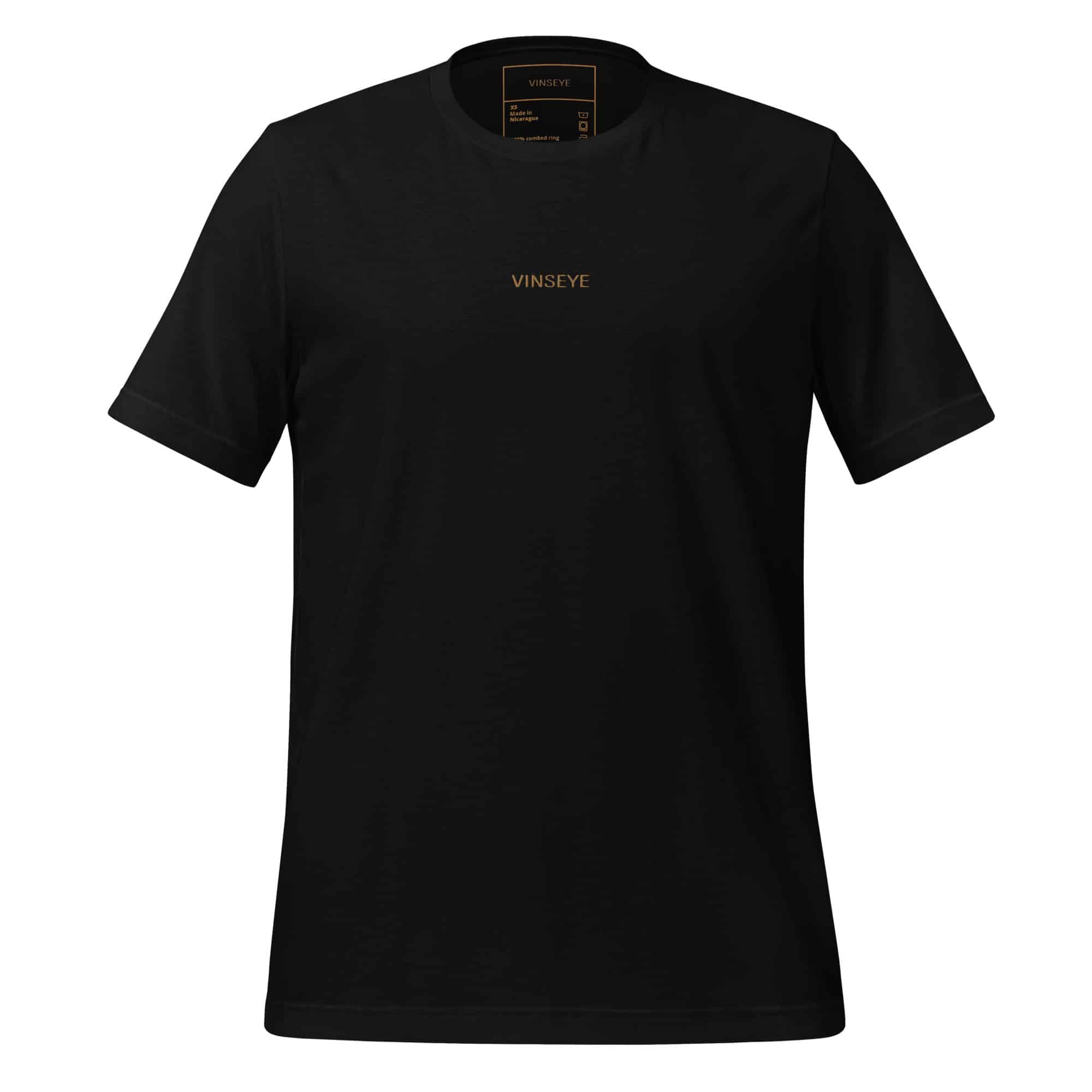Tee classic noir rich gold Vinseye-influensse