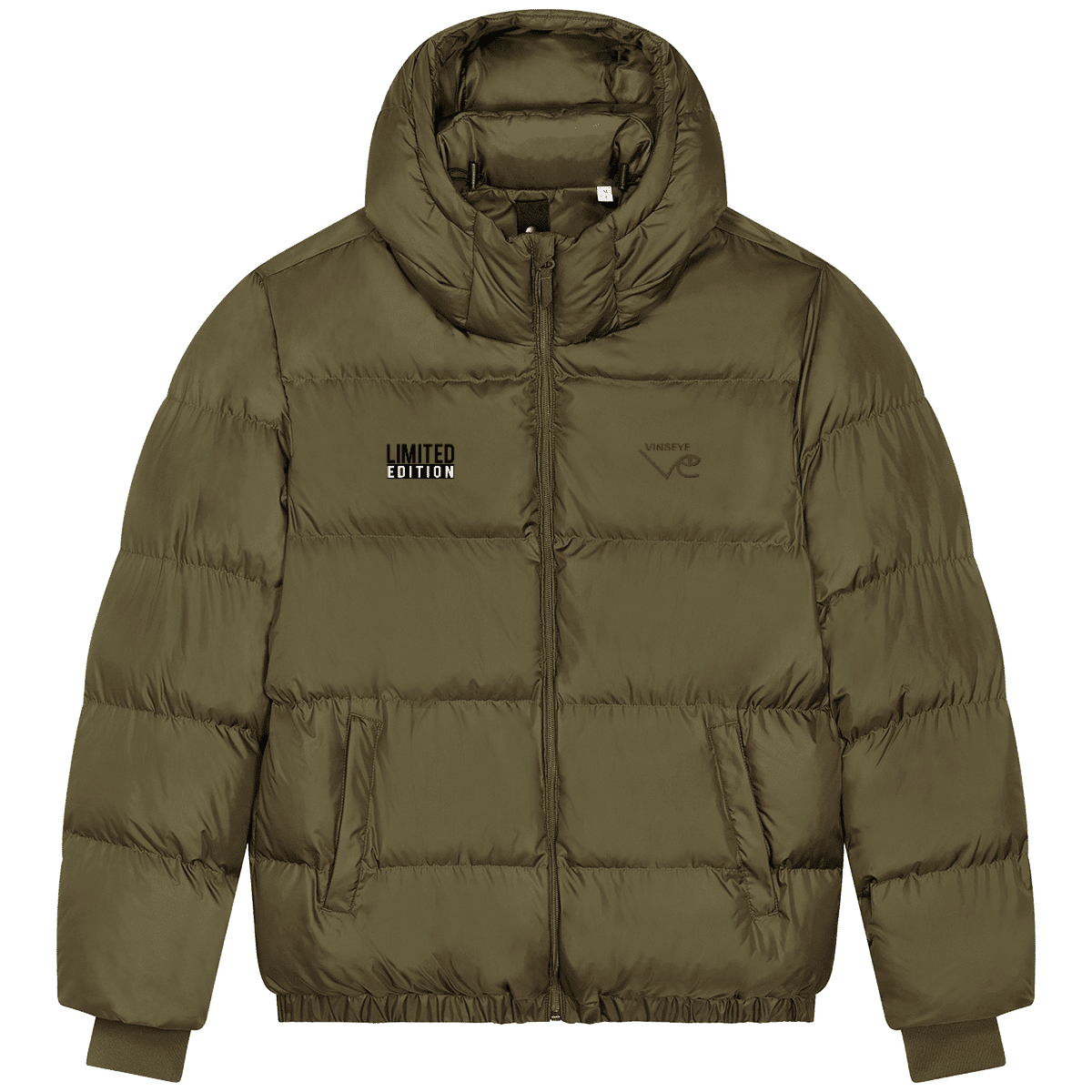 Doudoune à capuche PUFFER LTD British Khaki Vinseye-influensse