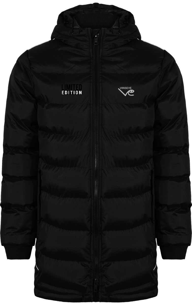 Doudoune longue à capuche LTD noir Vinseye-influensse