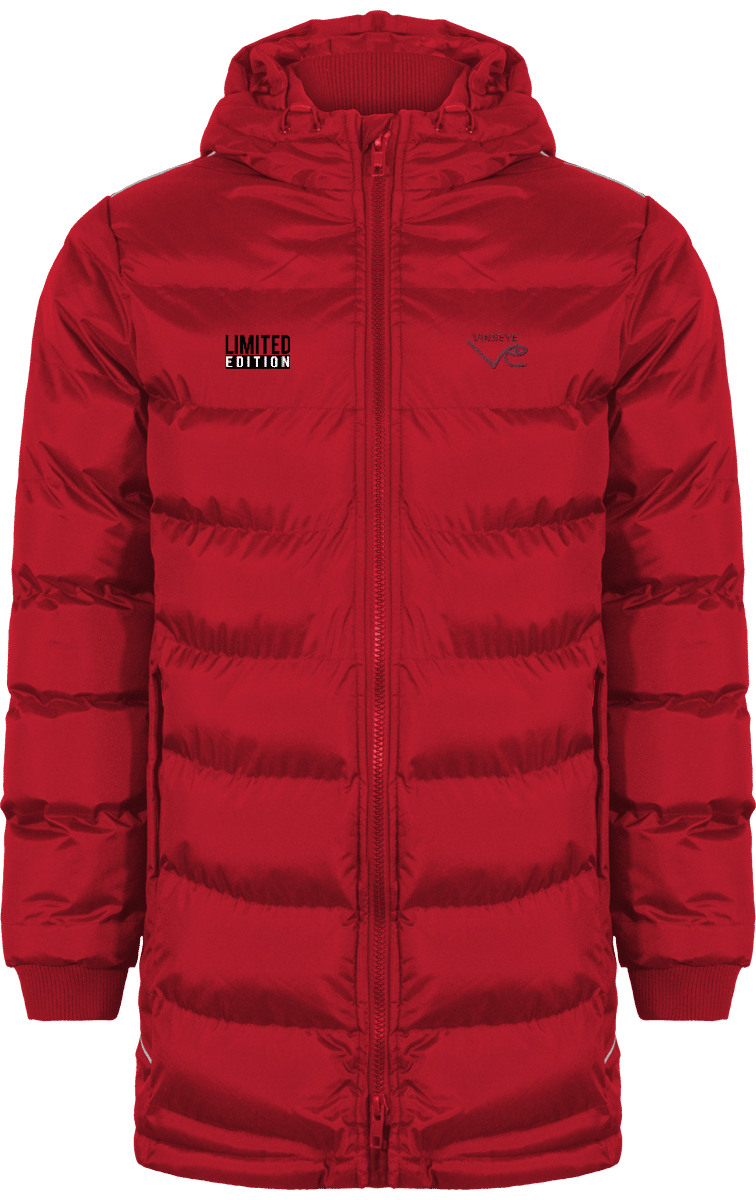 Doudoune longue à capuche LTD Sporty red Vinseye-influensse