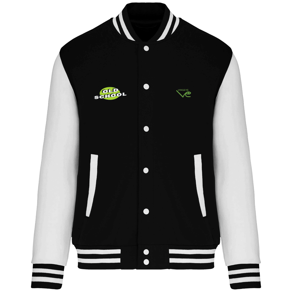 Blouson Teddy Old School Skull noir blanc Vinseye-influensse