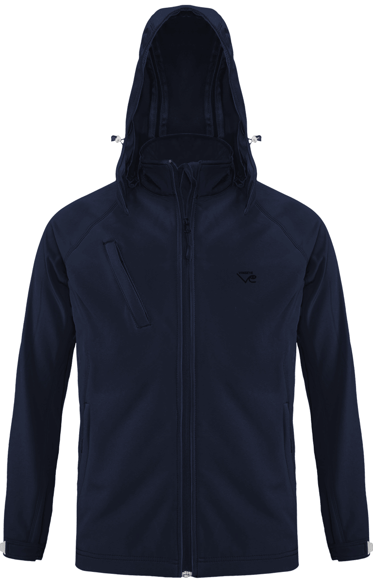 Veste à capuche Softshell bleu marine Vinseye-influensse