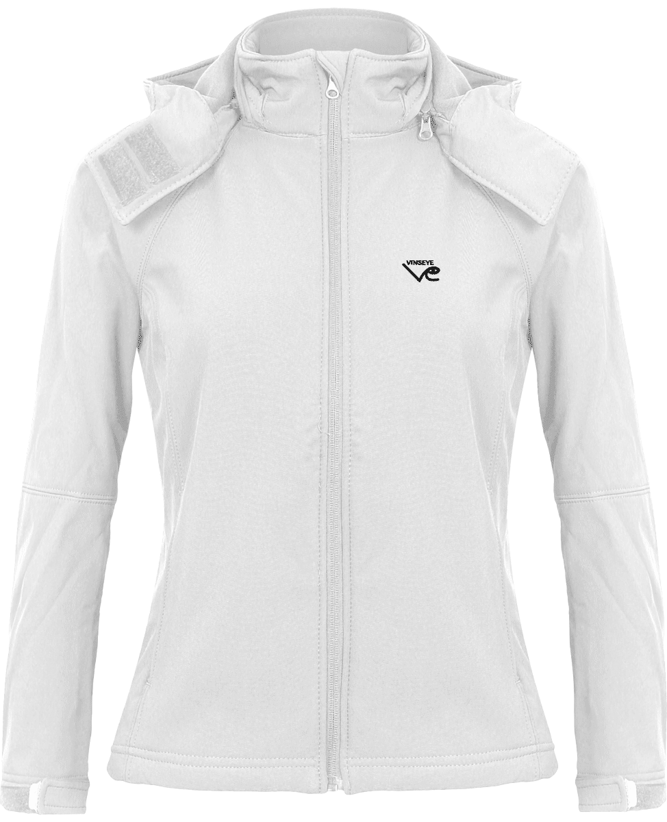 Veste Femme à capuche Softshell blanc Vinseye-influensse