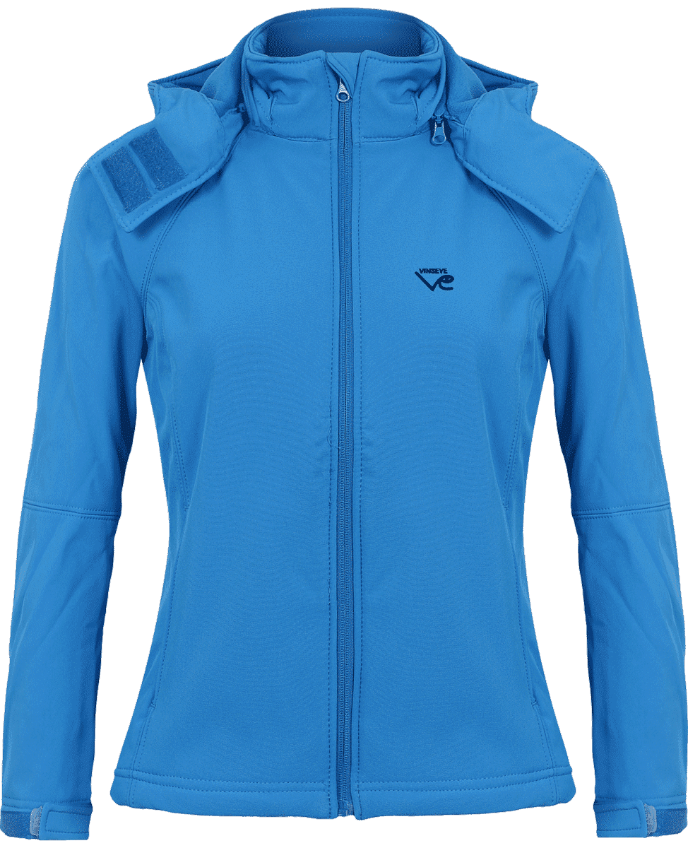 Veste Femme à capuche Softshell Azur blue Vinseye-influensse