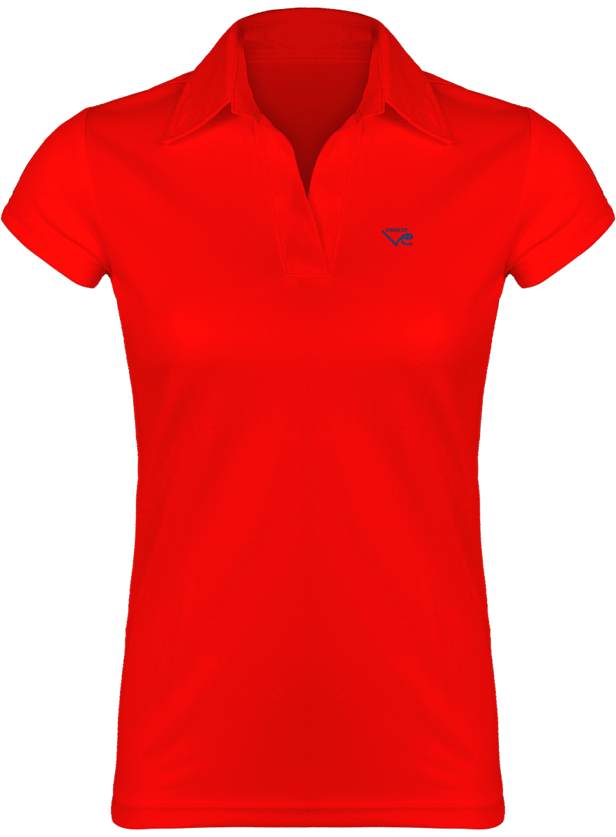 Polo Femme Sport Respirant rouge Vinseye-influensse