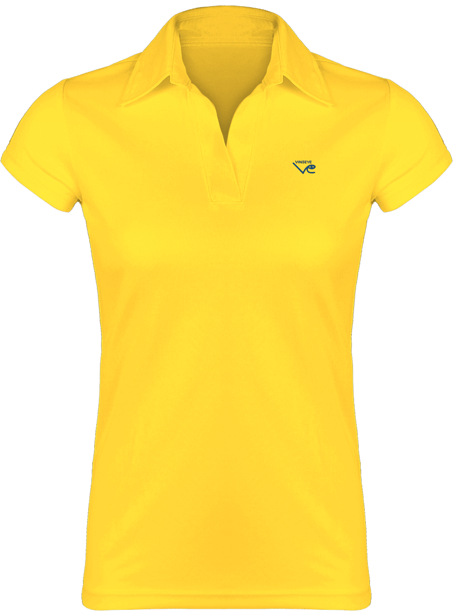 Polo Femme Sport Respirant True yellow Vinseye-influensse