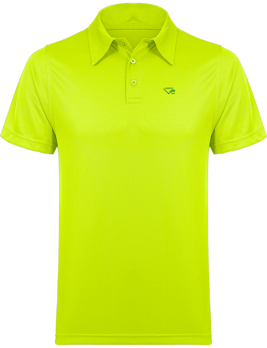 Polo Homme Sport Respirant Lime Vinseye-influensse