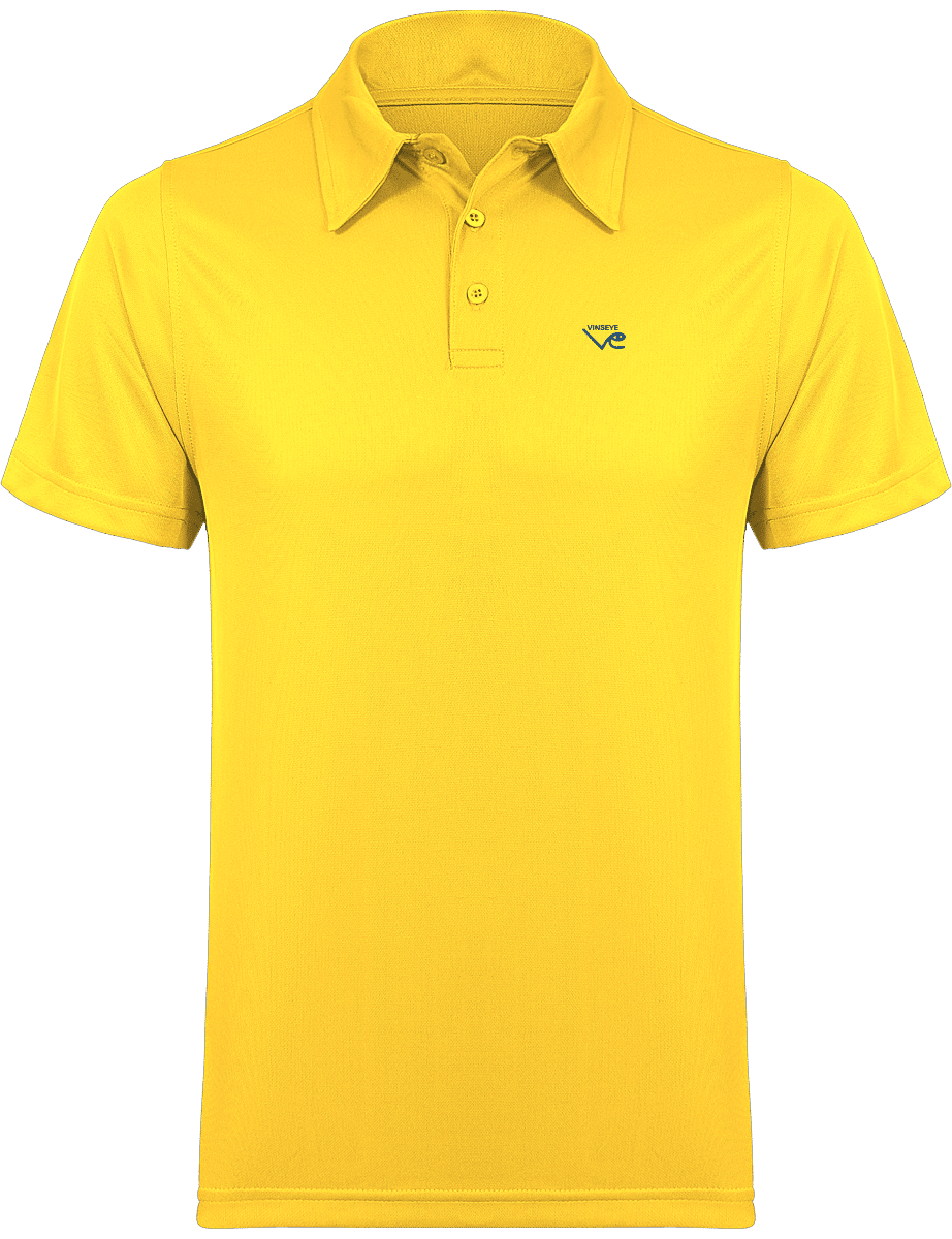 Polo Homme Sport Respirant True yellow Vinseye-influensse
