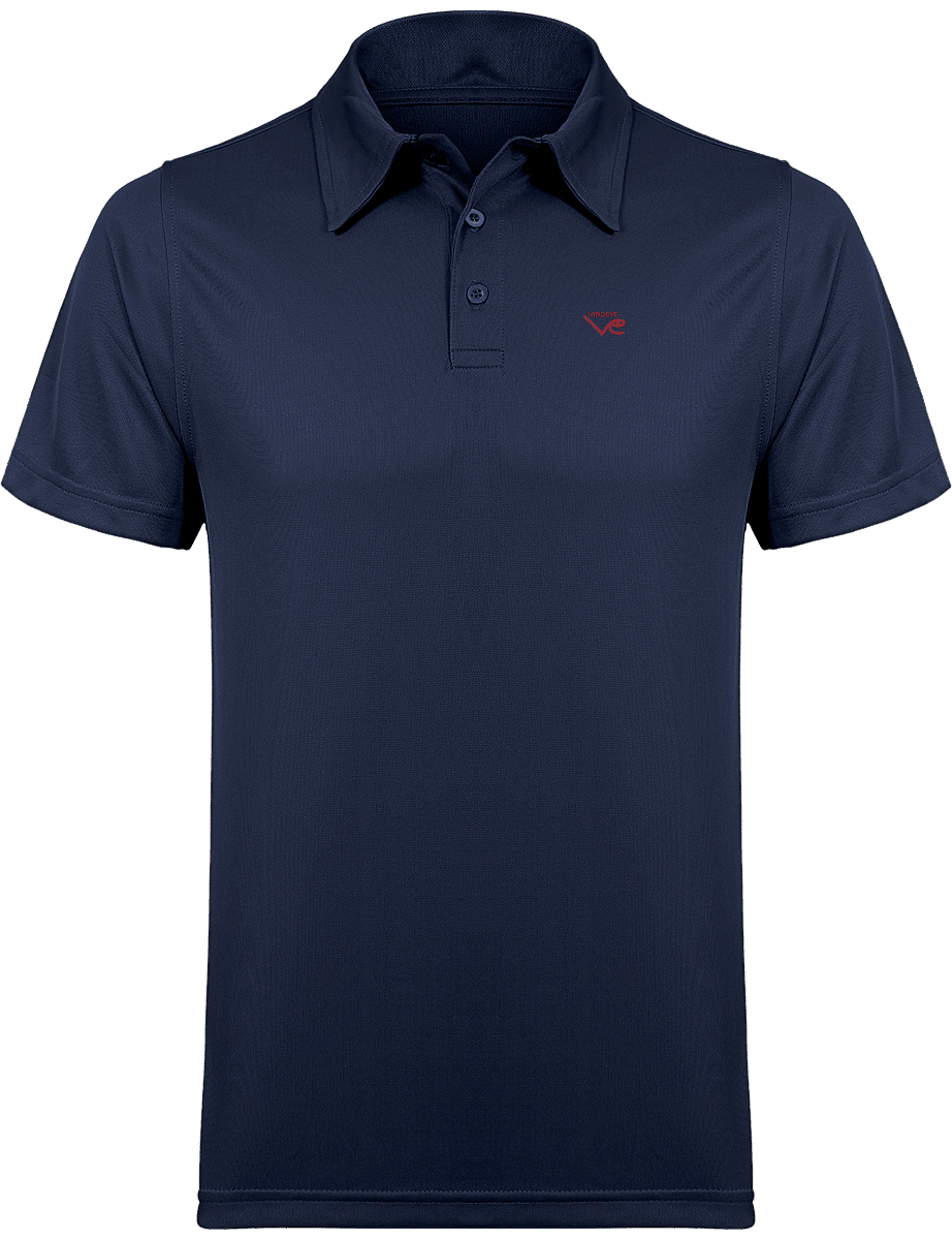 Polo Homme Sport Respirant Navy Vinseye-influensse