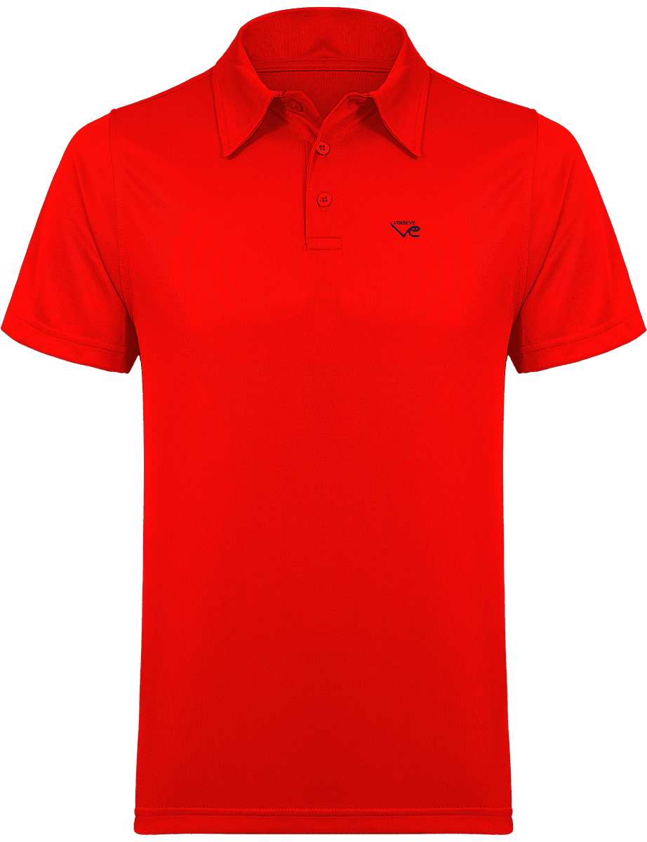 Polo Homme Sport Respirant rouge Vinseye-influensse