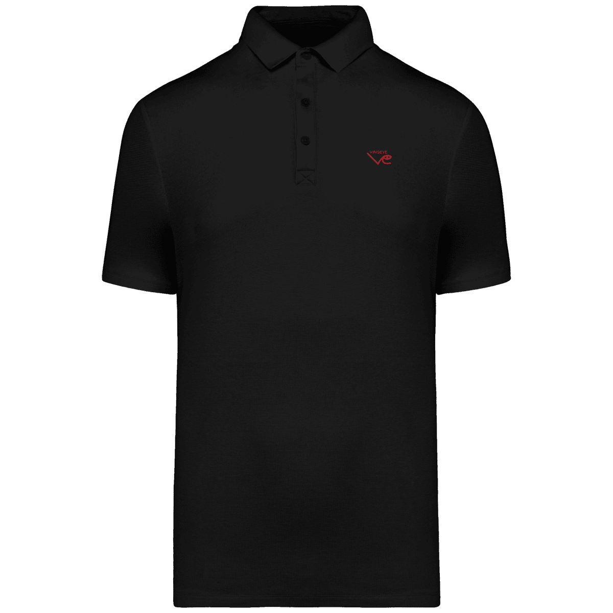 Polo bio maille noir Vinseye-influensse