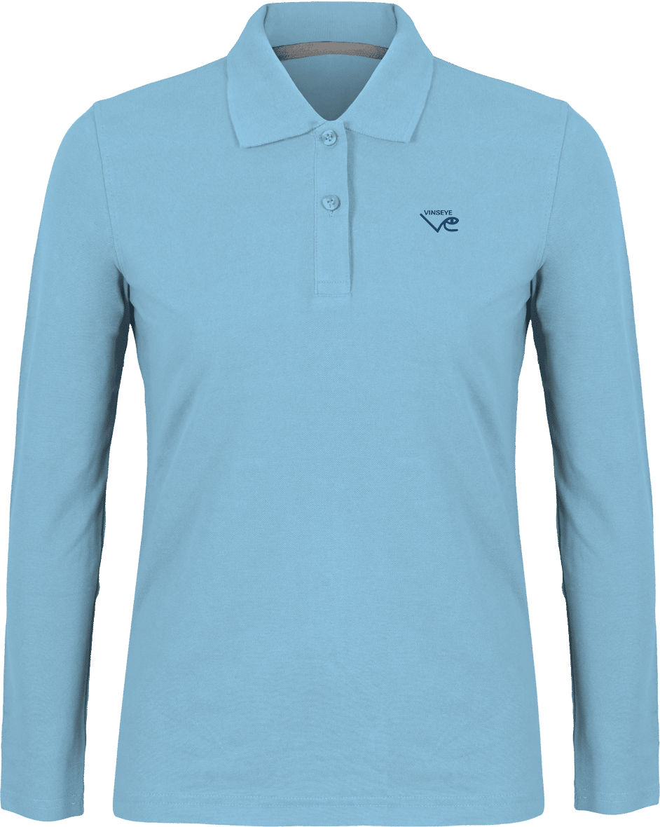 Polo manches longues Sky blue Vinseye-influensse
