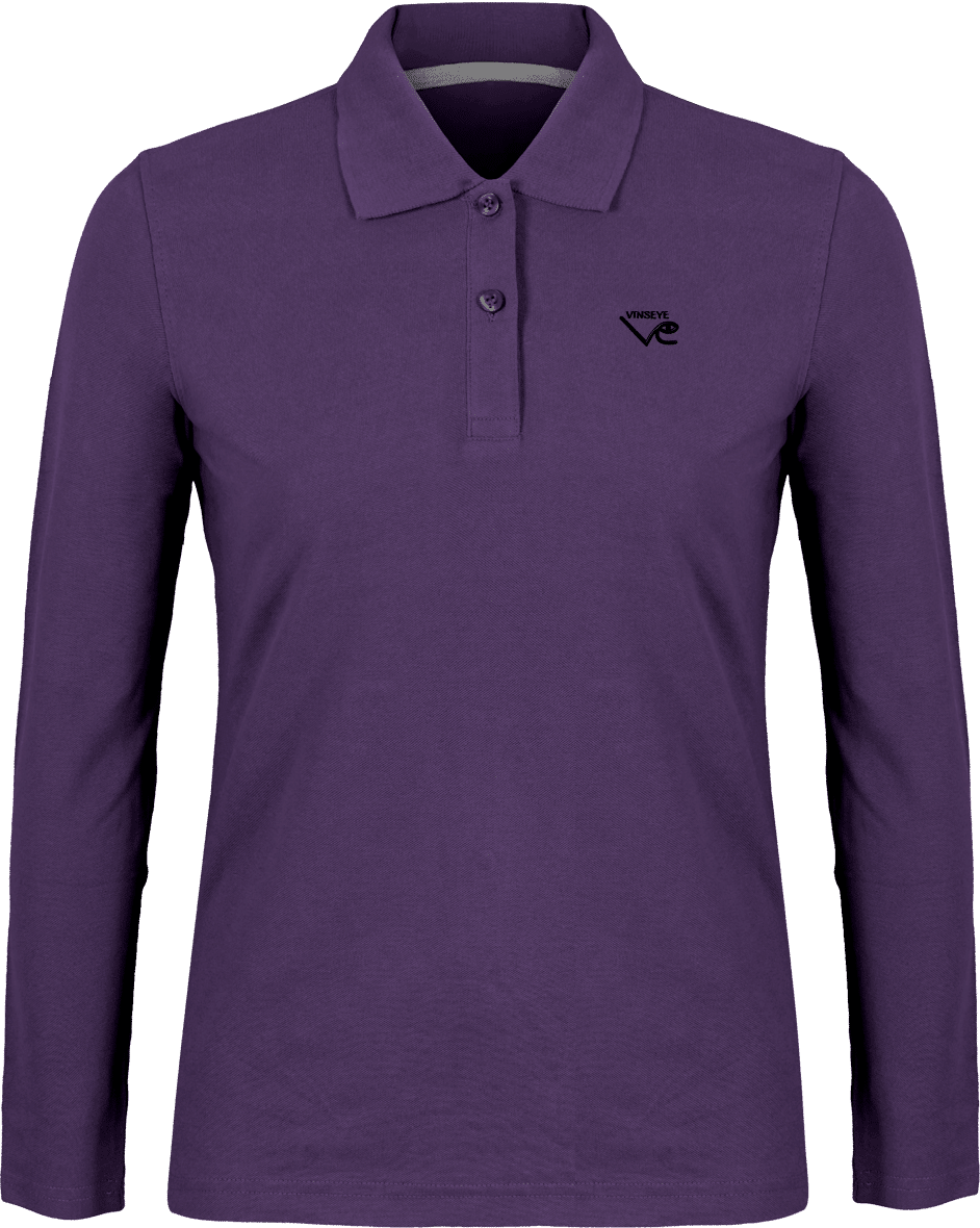 Polo manches longues purple Vinseye-influensse
