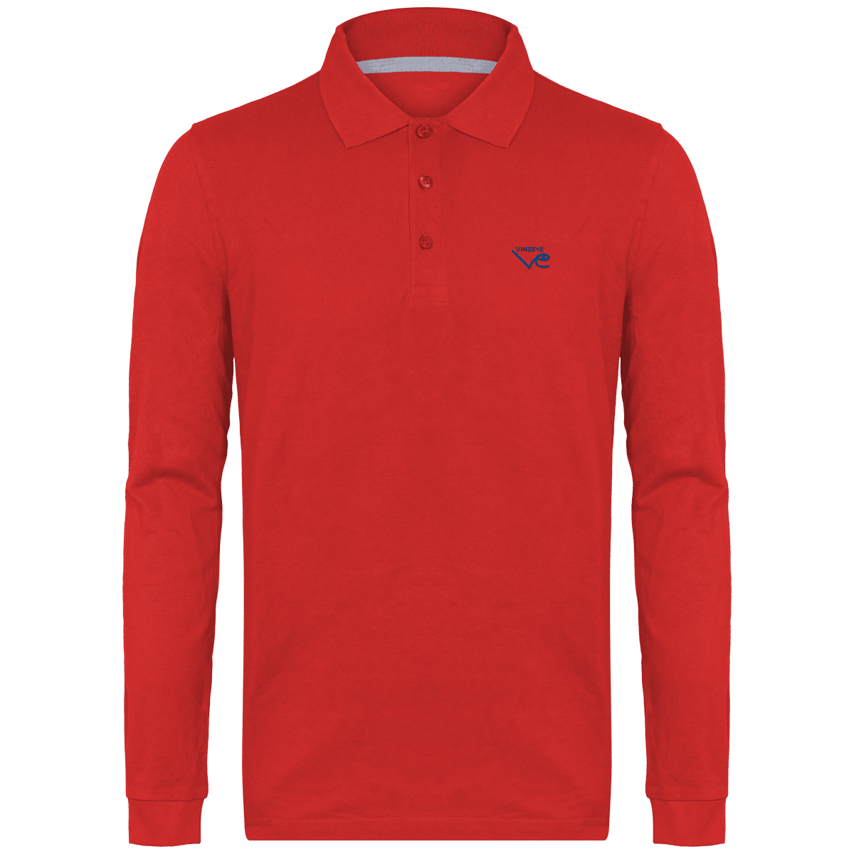 Polo Homme manches longues rouge Vinseye-influensse
