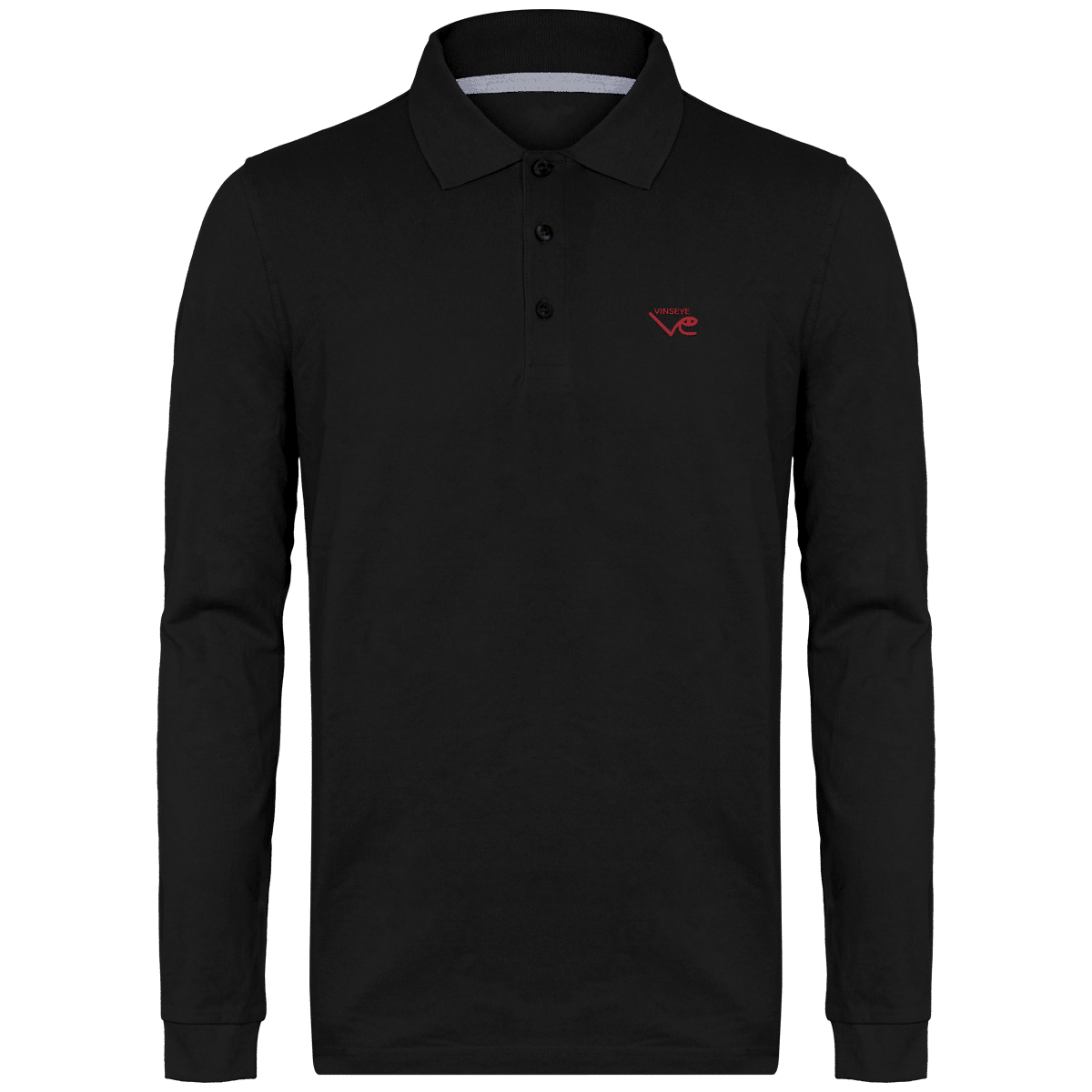 Polo Homme manches longues noir Vinseye-influensse