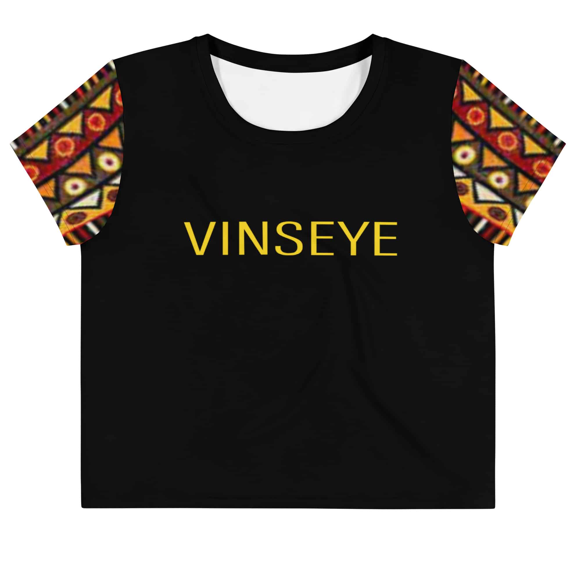 Crop top ethni noir Vinseye-influensse