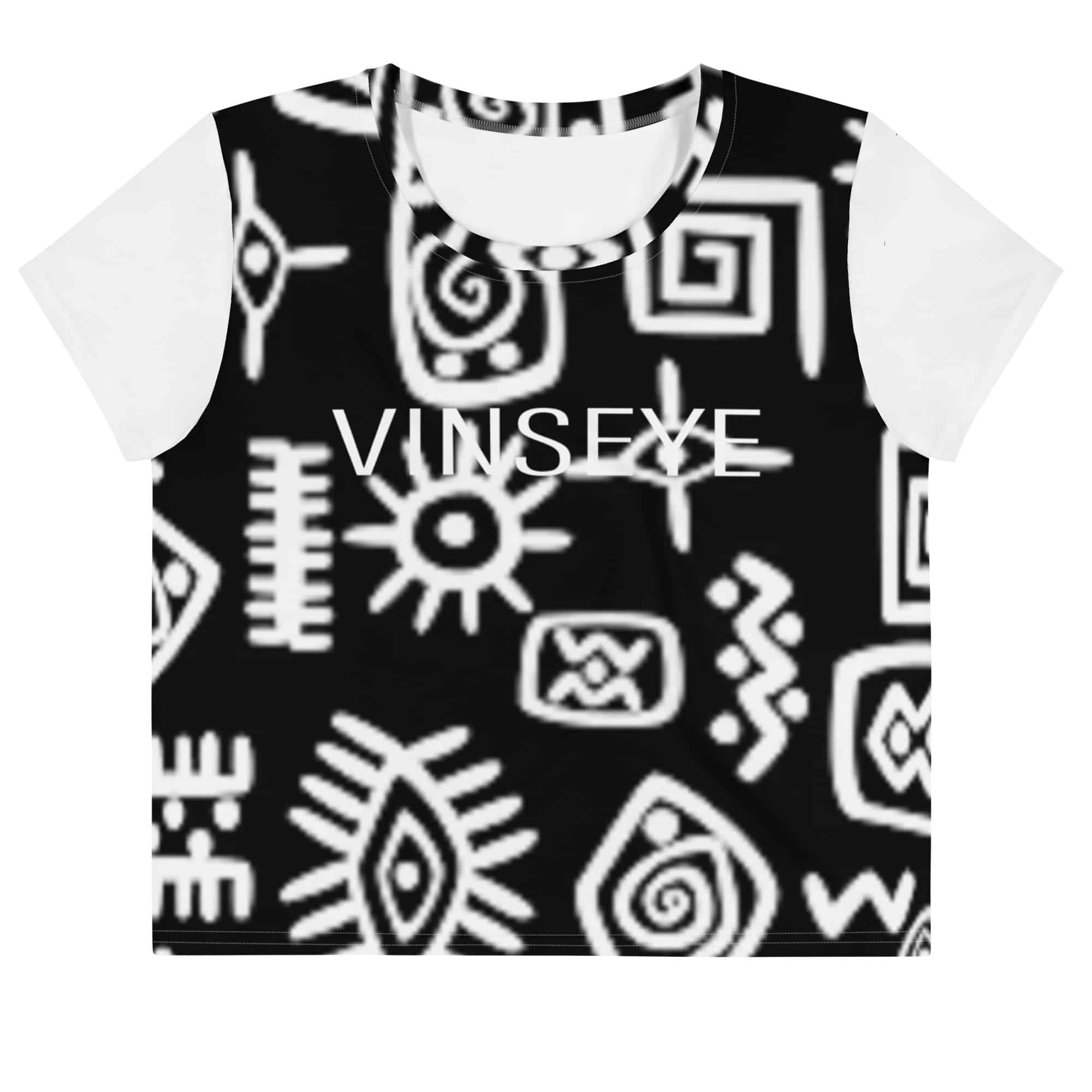 Crop top motif ethni biton Vinseye-influensse