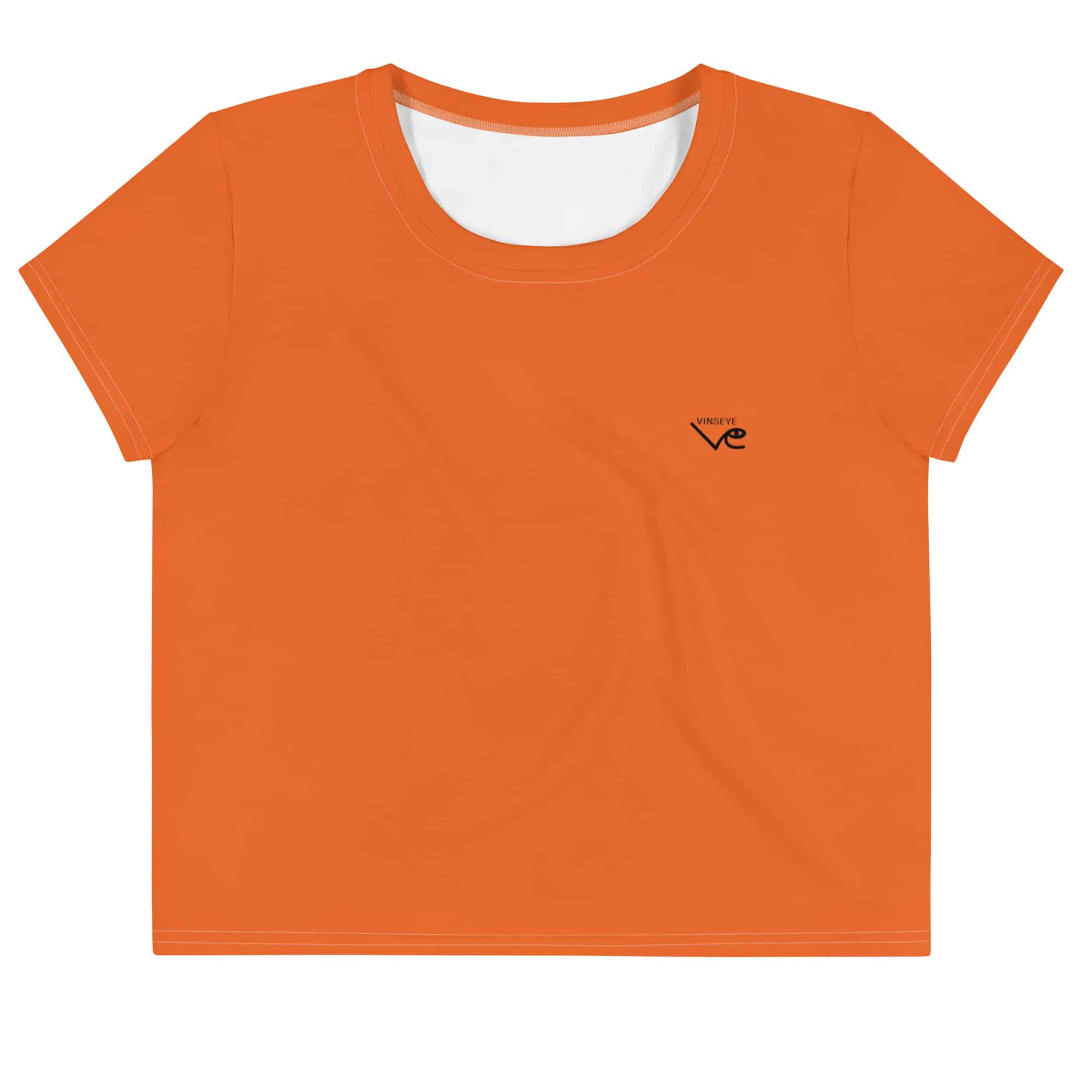 Crop top orange new logo noir Vinseye-influensse