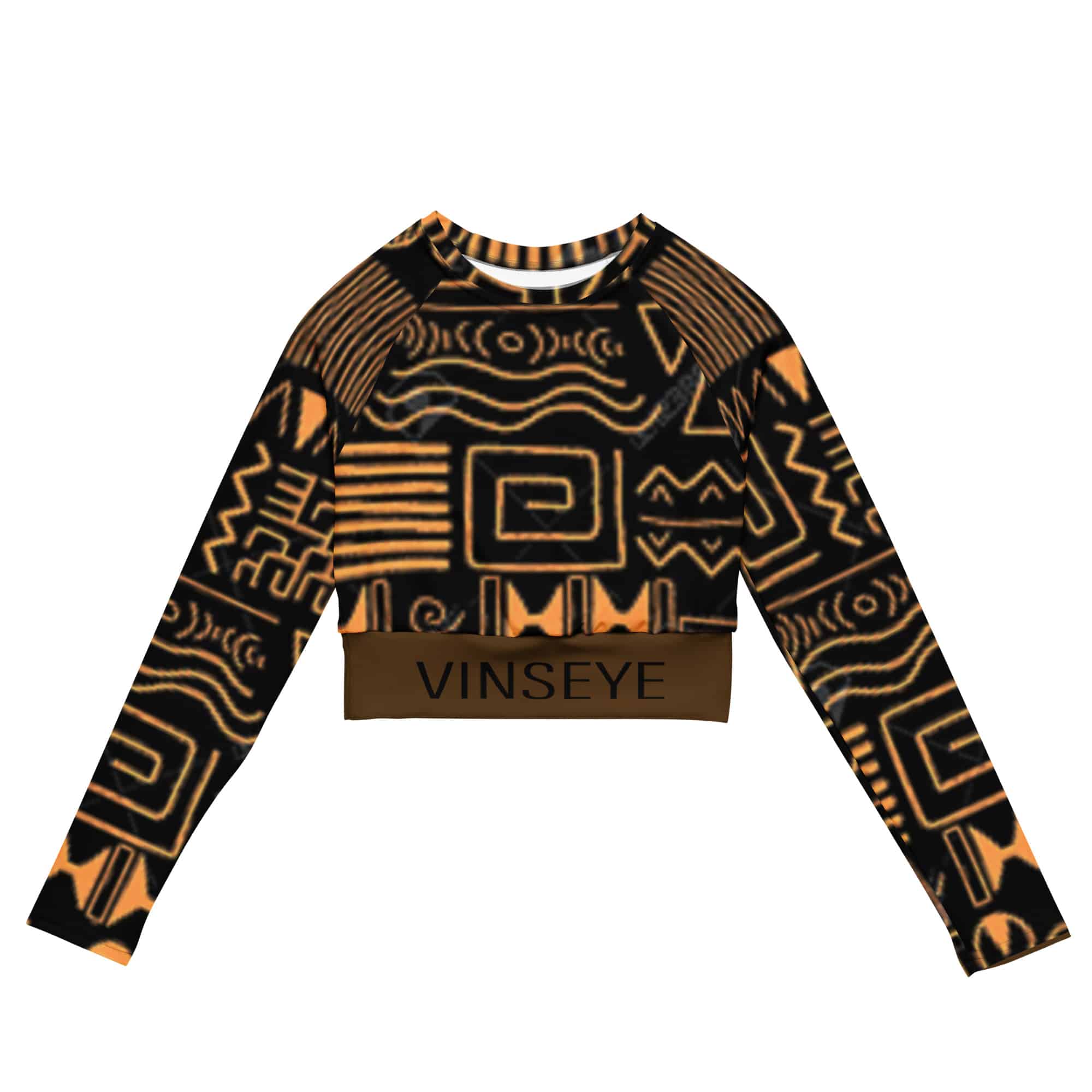 Crop top manches longues art graphique Vinseye-influensse