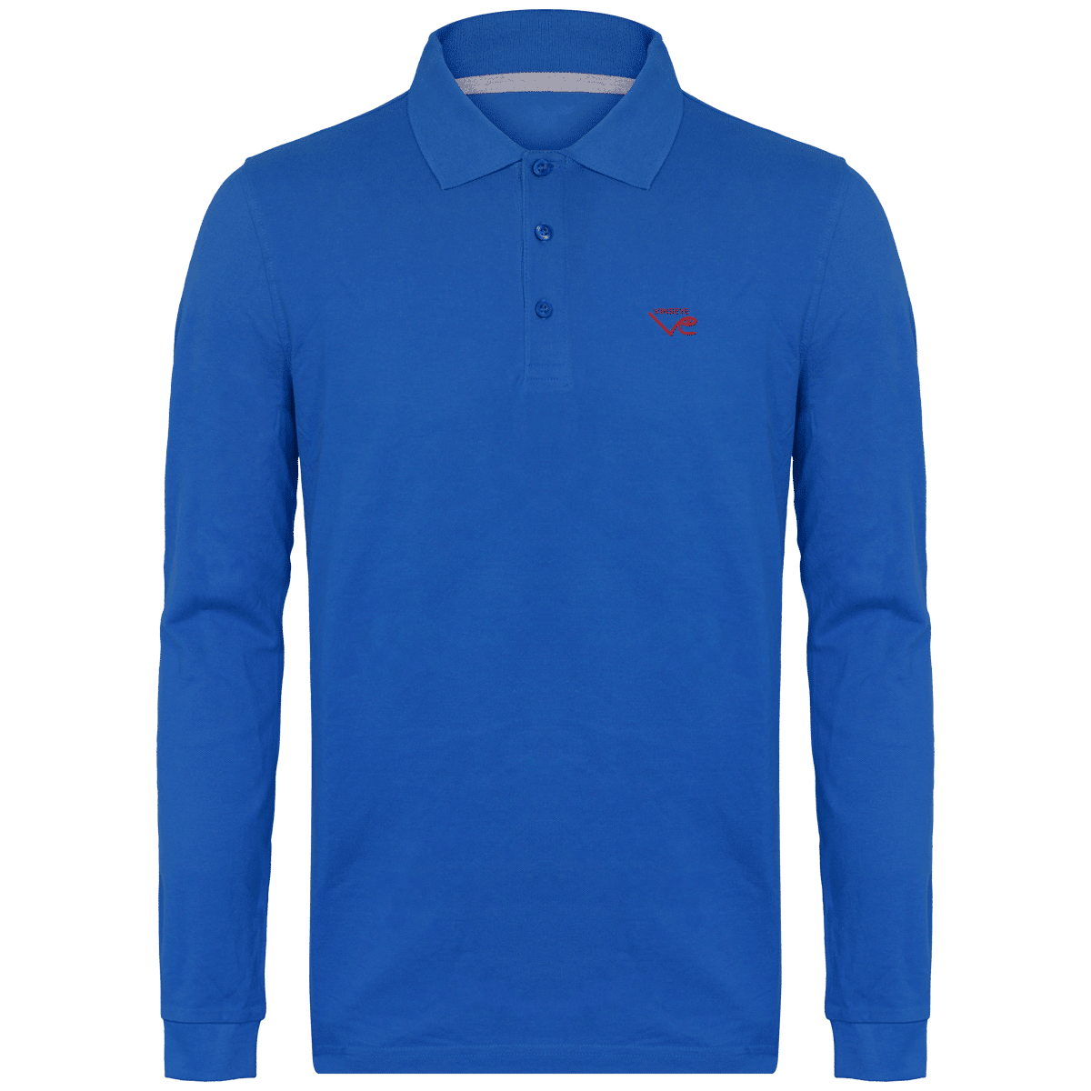Polo Homme manches longues Light royal blue Vinseye-influensse