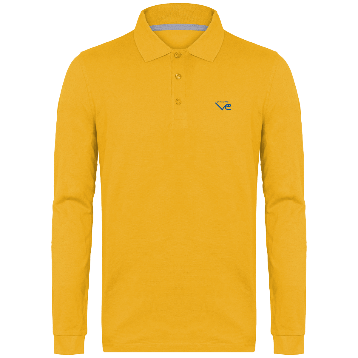 Polo Homme manches longues jaune Vinseye-influensse