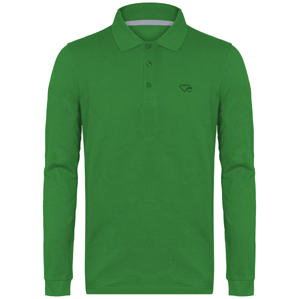 Polo Homme manches longues Kelly green Vinseye-influensse