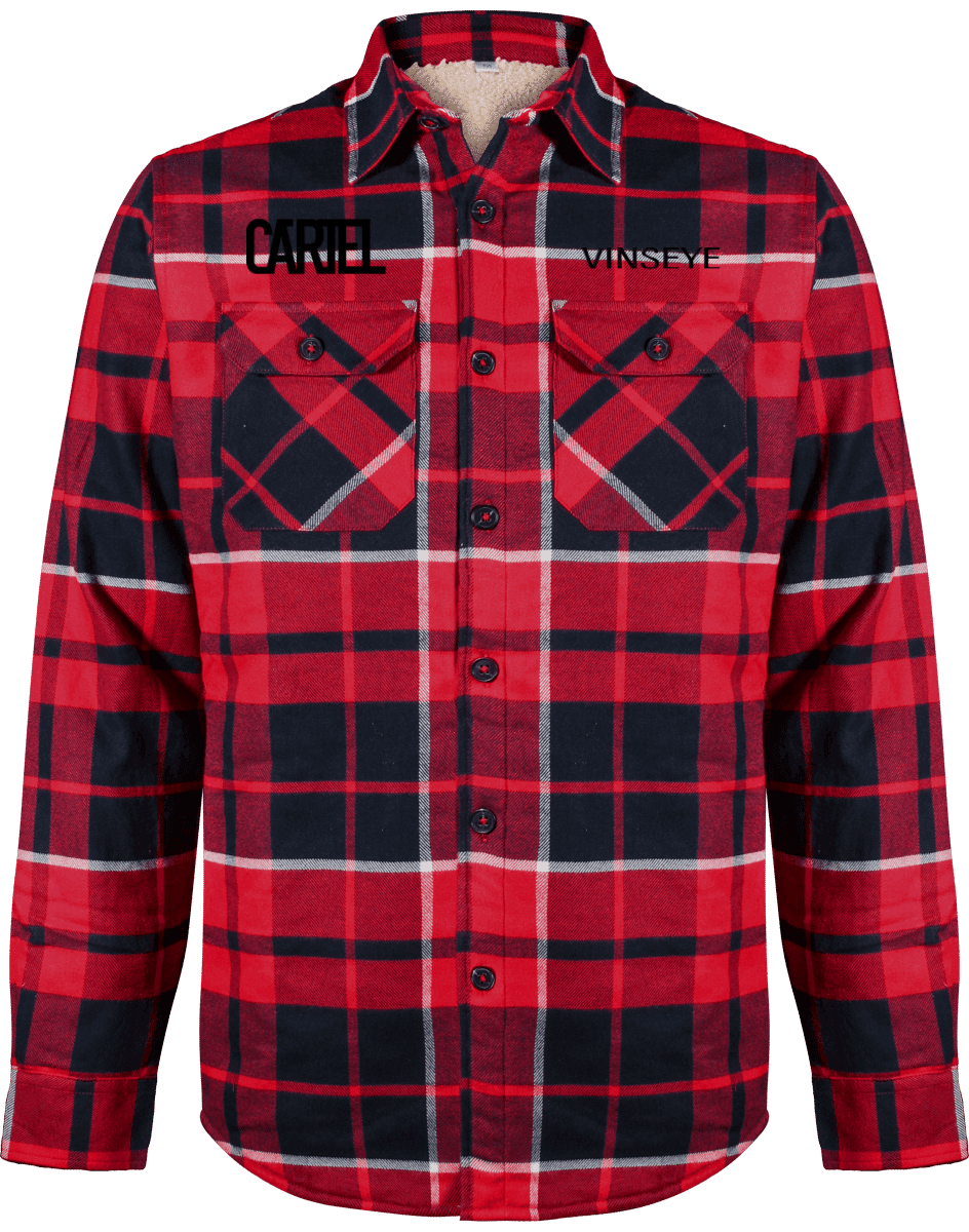 Chemise à Carreaux Cartel red navy Vinseye-influensse