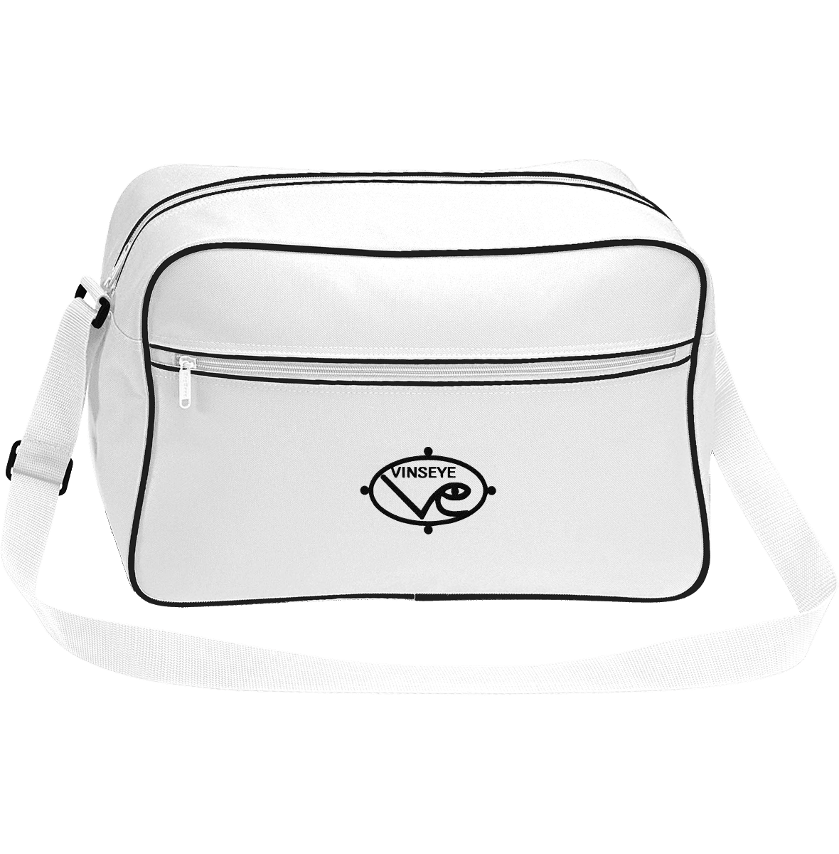 Sac à bandoulière Rétro blanc noir Vinseye-influensse