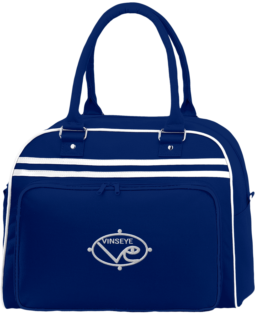 Sac de voyage Rétro Bowling bright royal blanc Vinseye-influensse