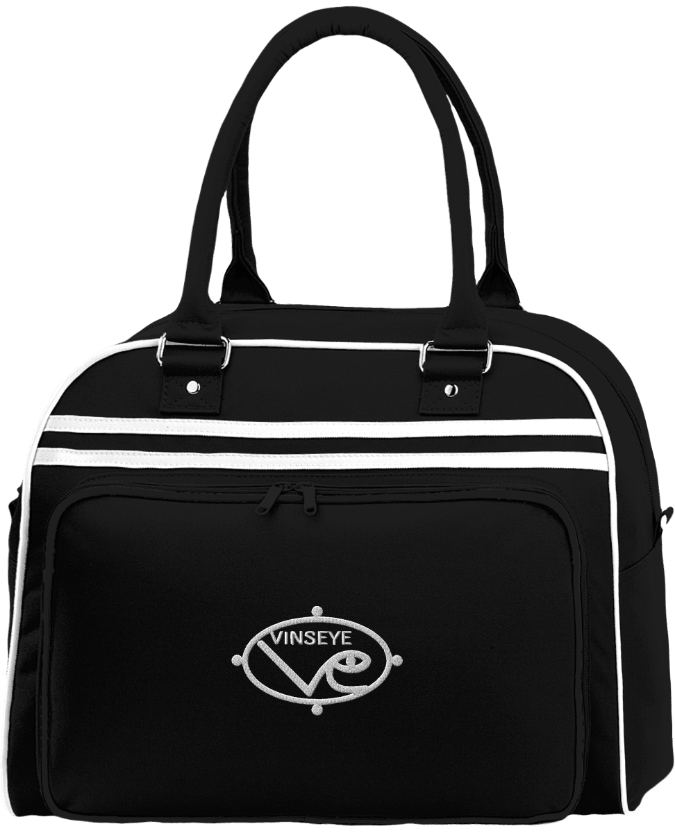 Sac de voyage Rétro Bowling noir blanc Vinseye-influensse