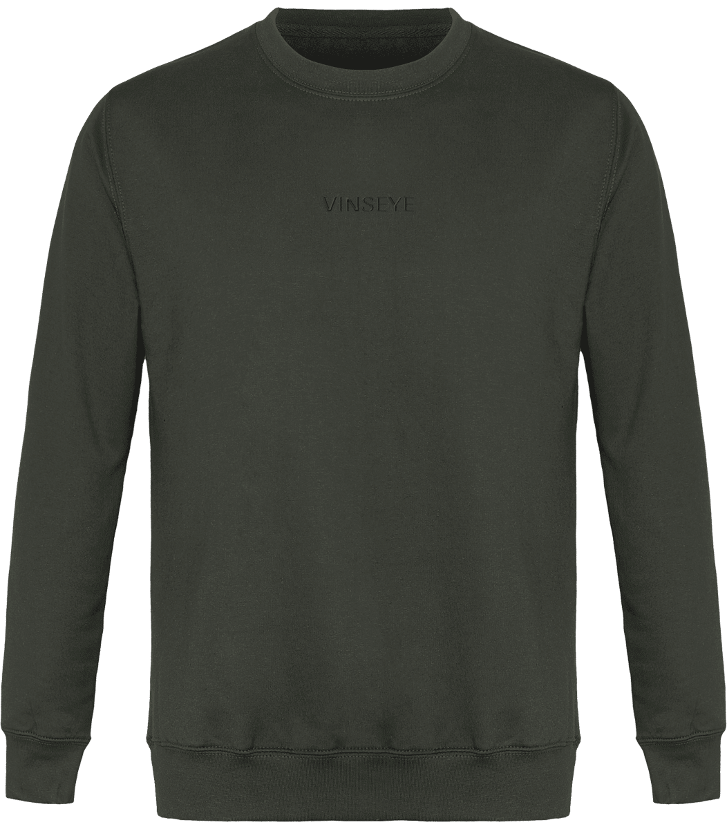 Sweat Col Rond Dark kaki Vinseye-influensse