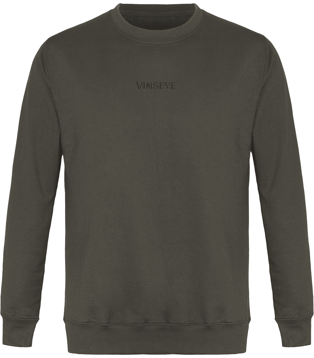 Sweat Col Rond Green olive Vinseye-influensse