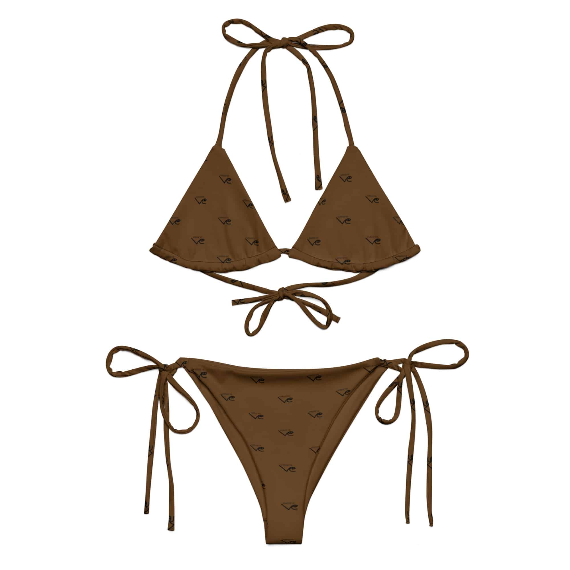 Bikini string monogram marron Vinseye-influensse