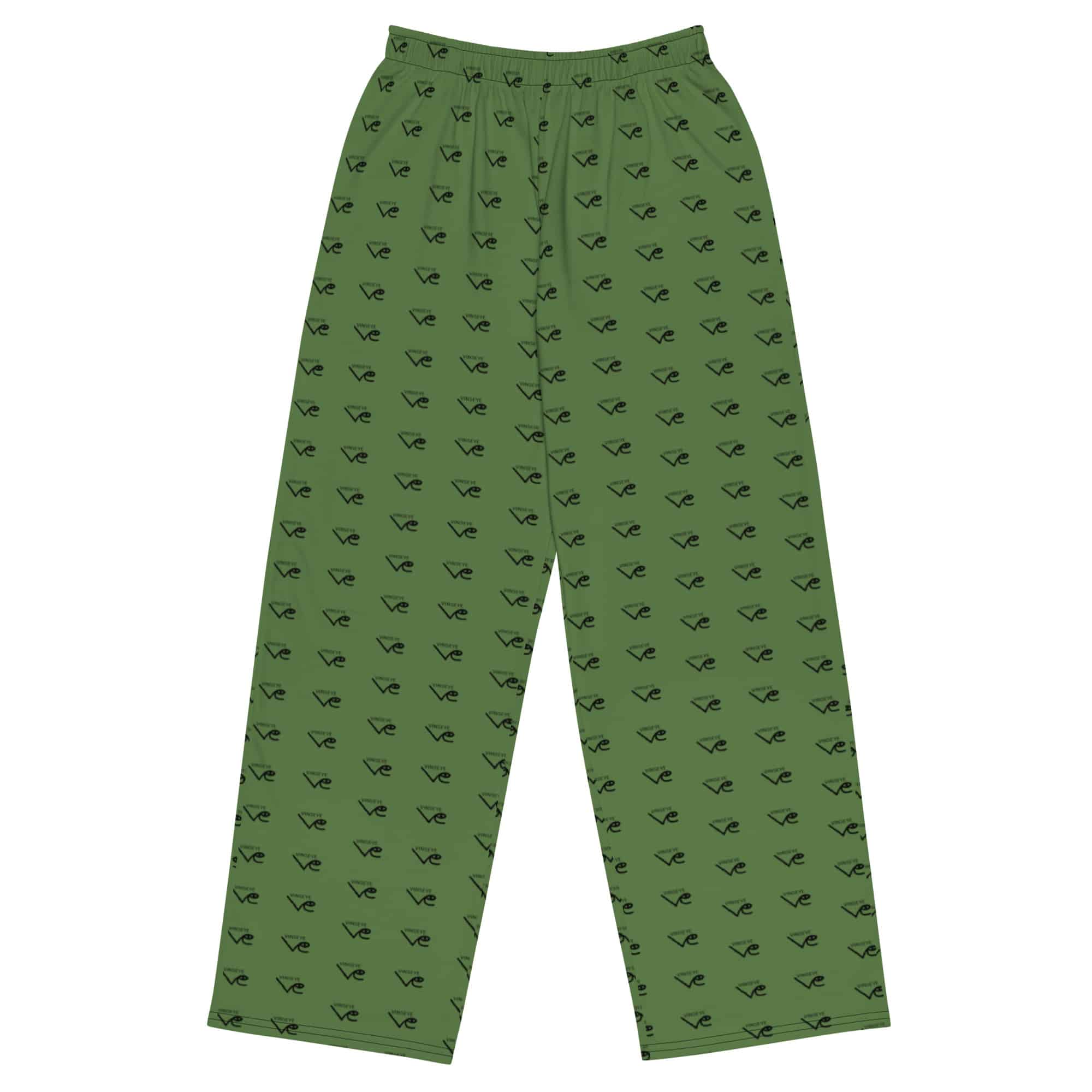 Pantalon large fern green monogram Vinseye-influensse