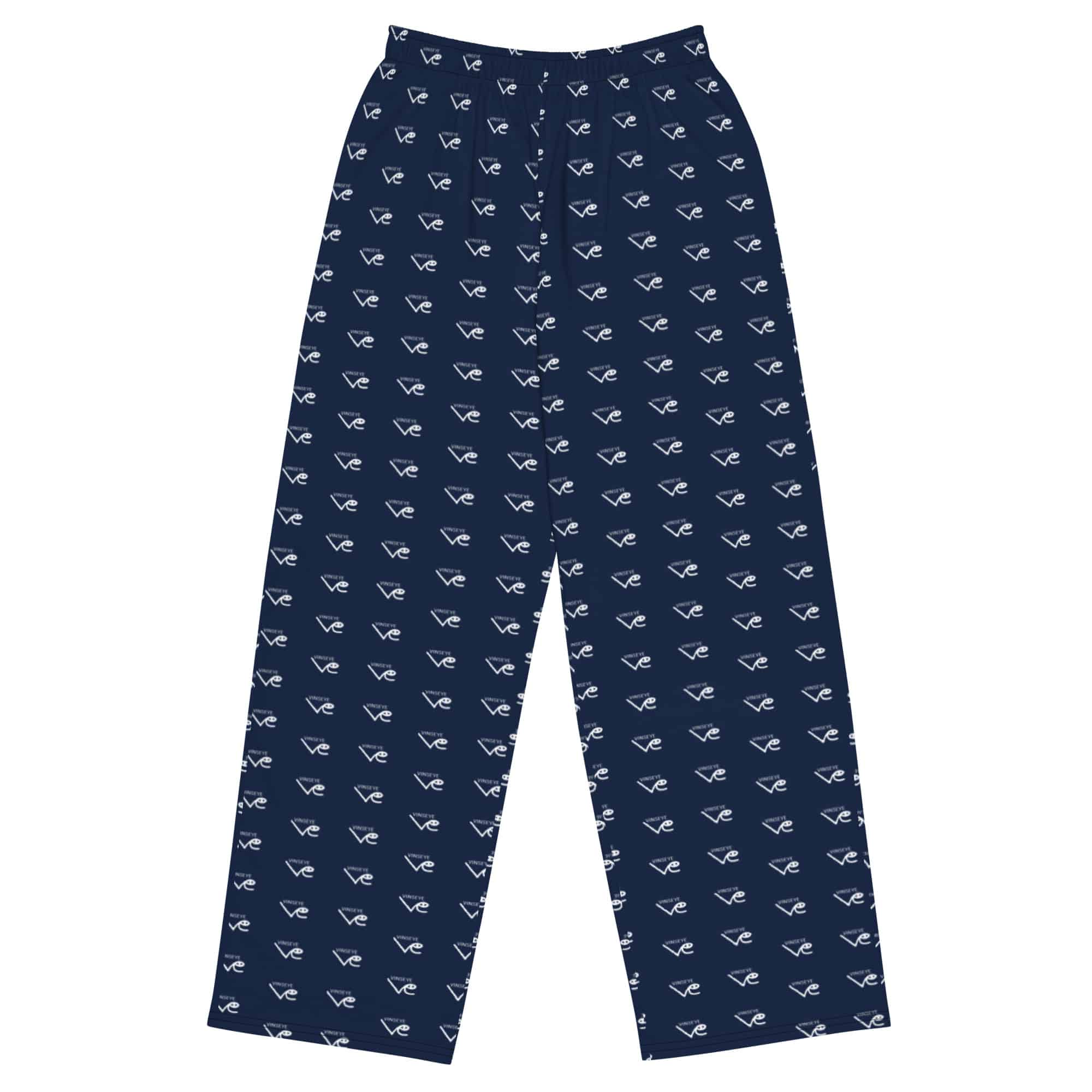 Pantalon large Bleu marine monogram Vinseye-influensse