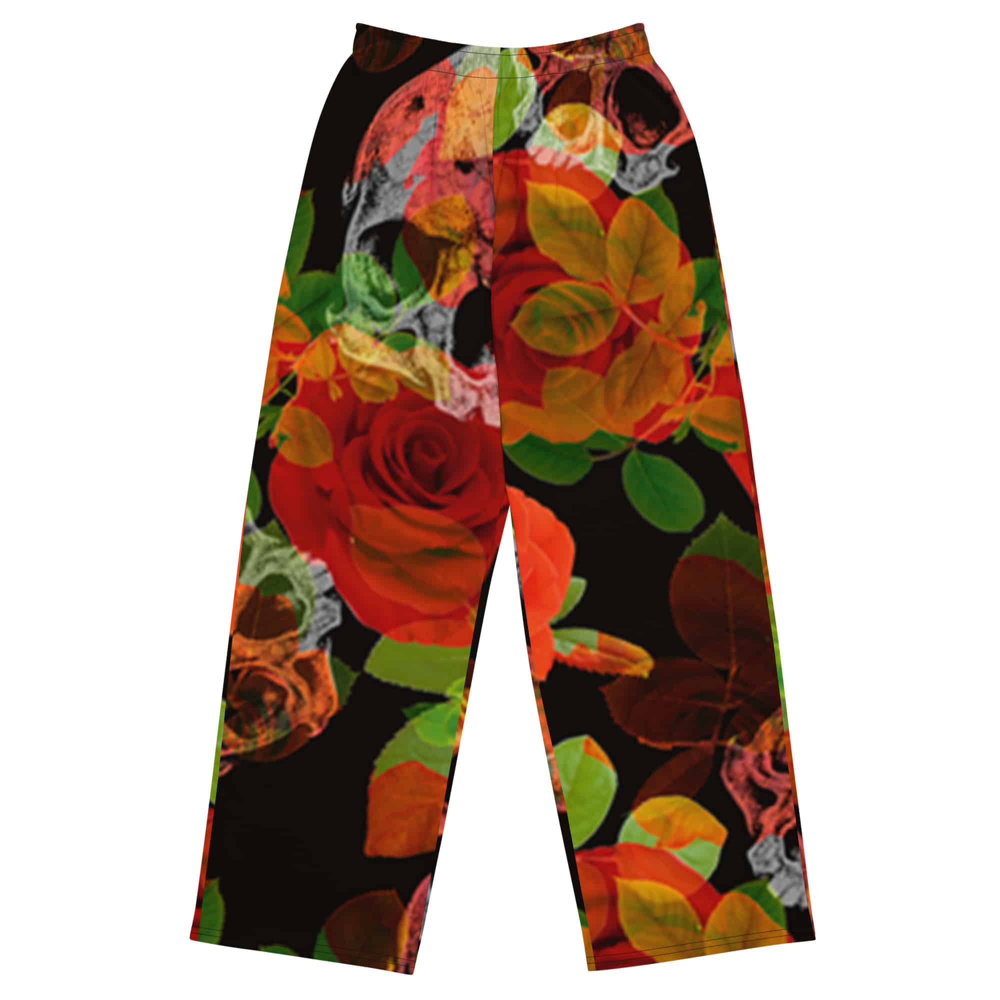 Pantalon large Skulls flowers Vinseye-influensse