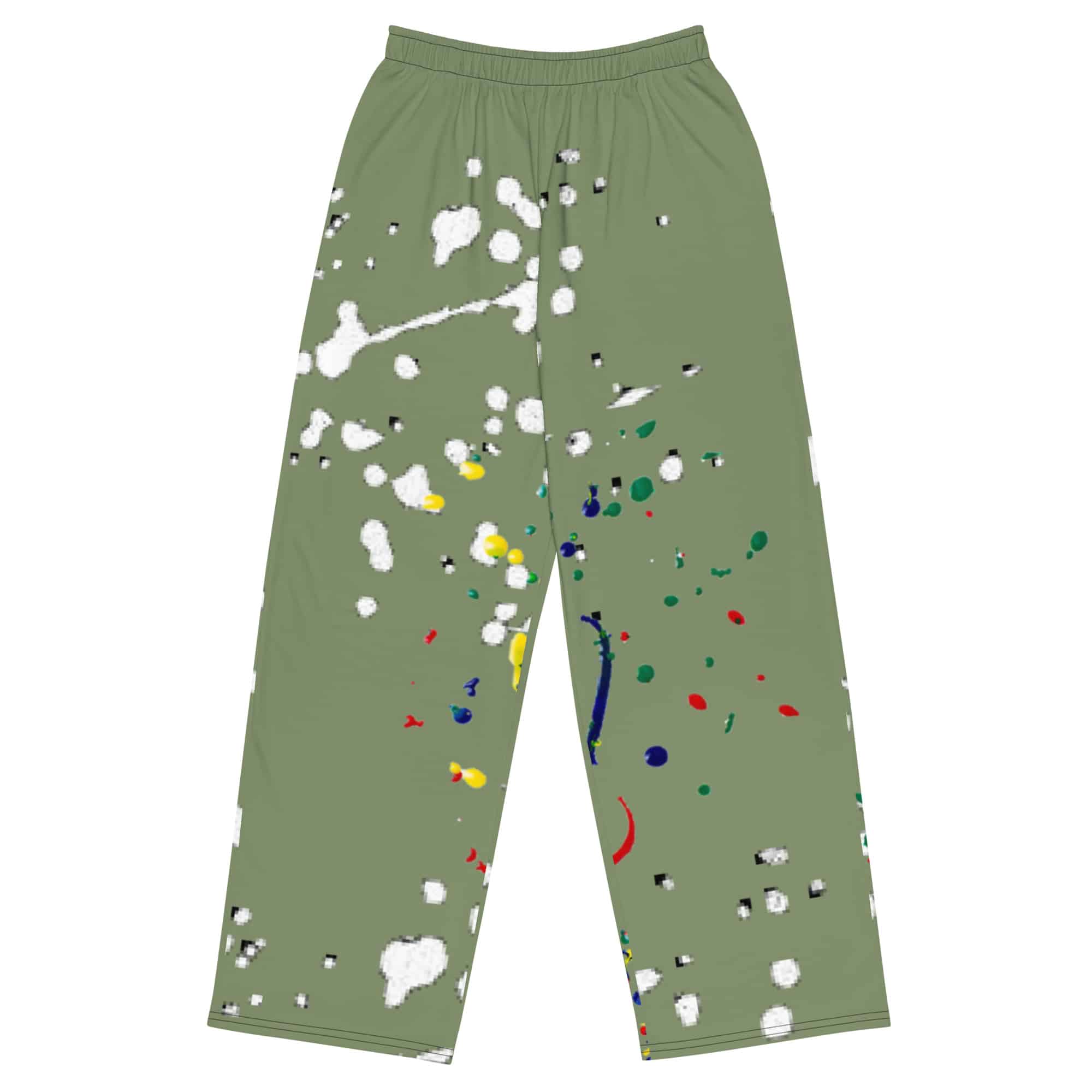 Pantalon large paint Camo green Vinseye-influensse