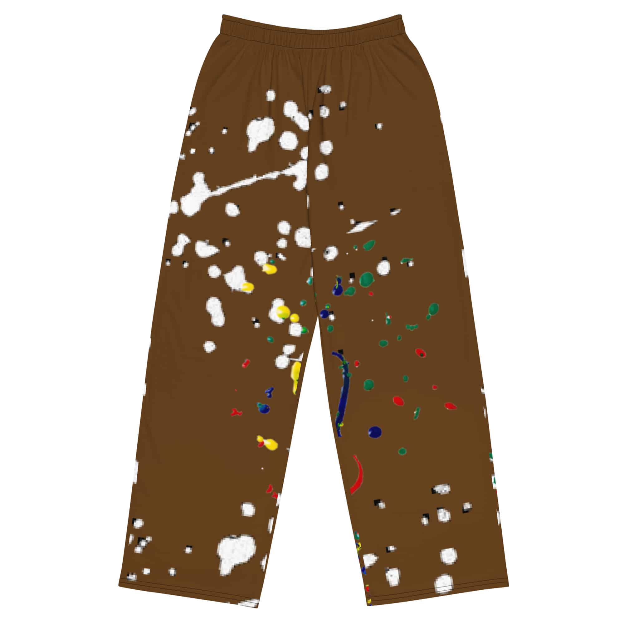 Pantalon large paint Marron Vinseye-influensse