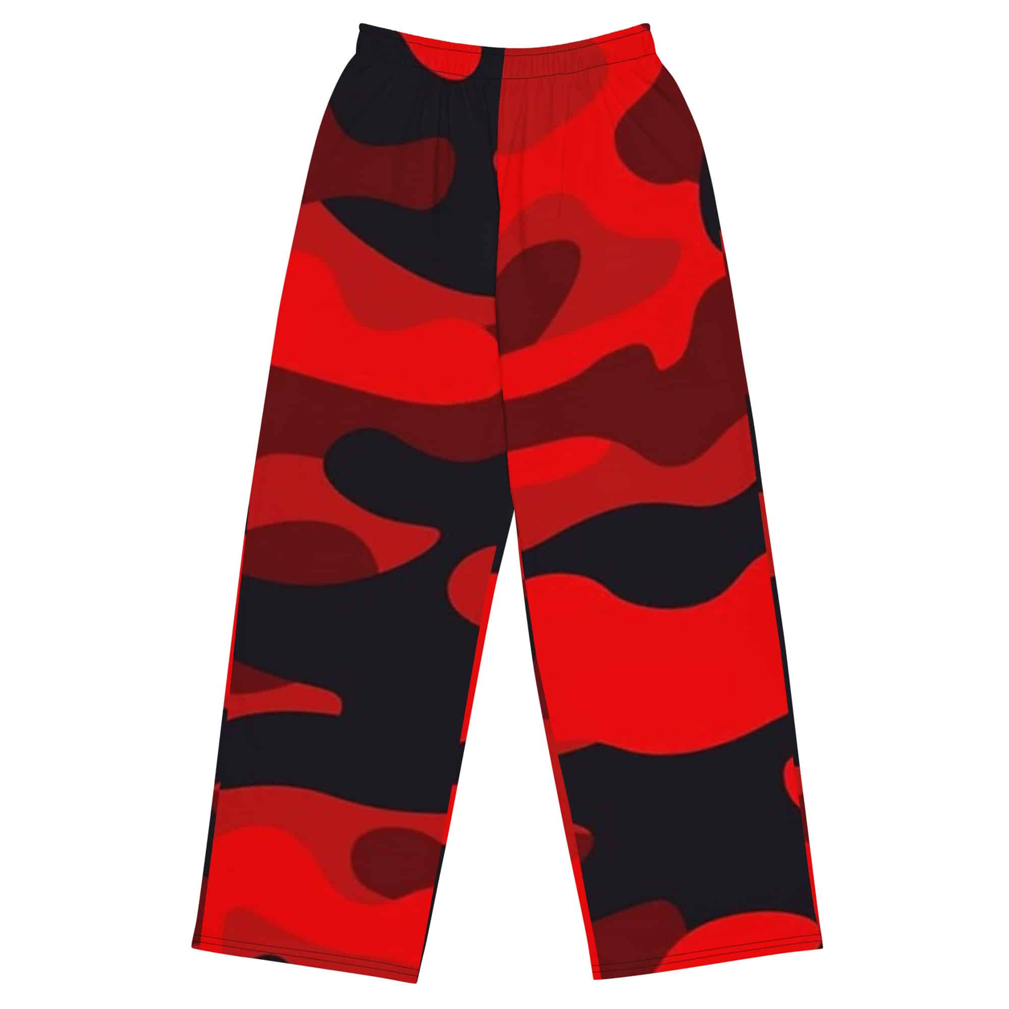 Pantalon large Camo rouge Vinseye-influensse