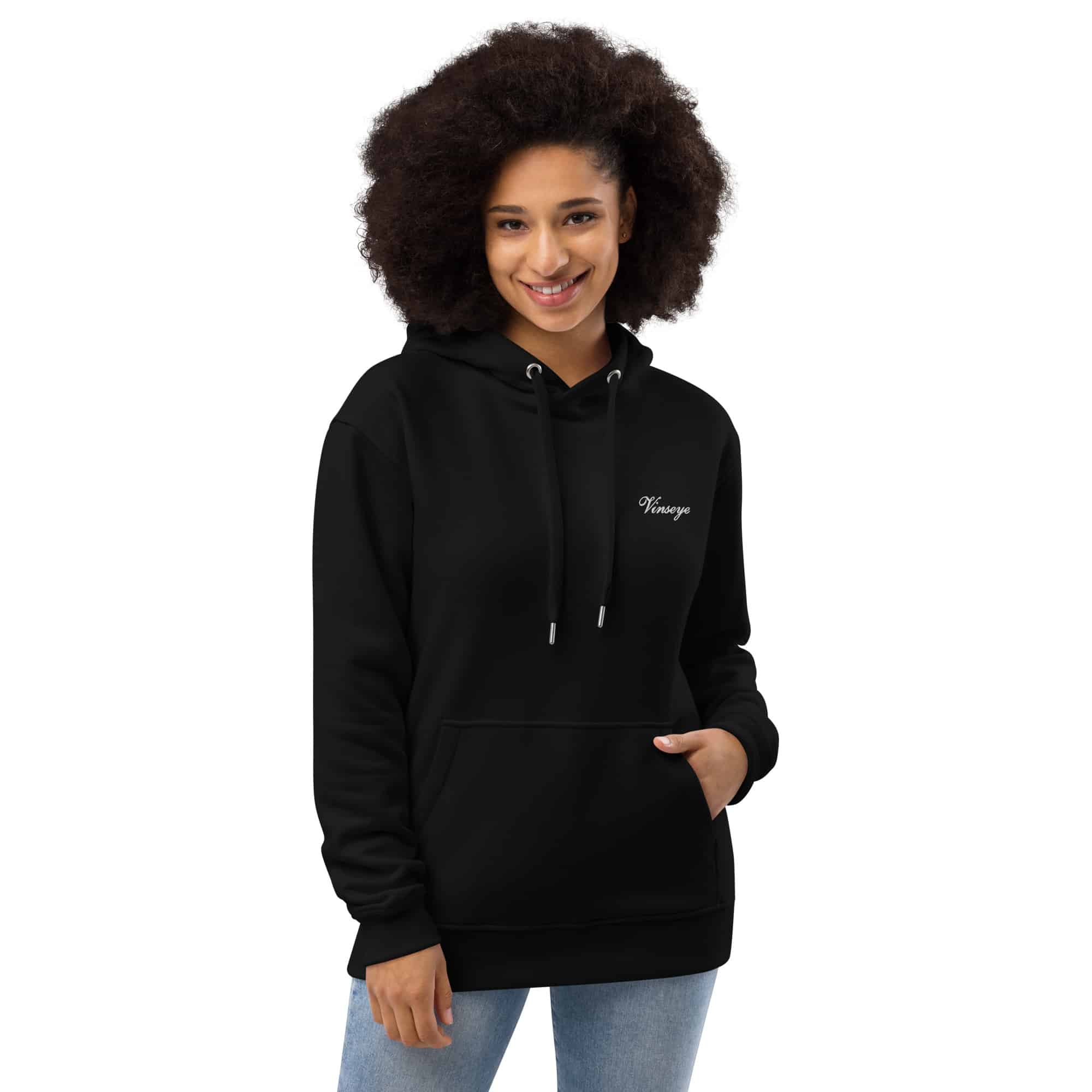 Sweat à capuche éco Signature noir Vinseye-influensse