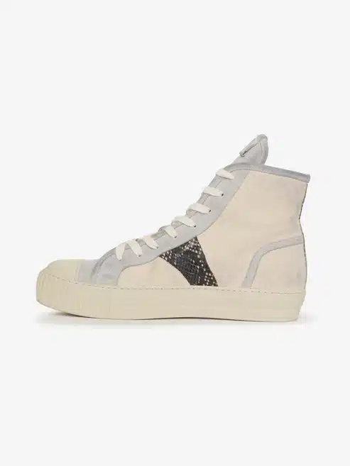 Sneaker daim montante BEL AIRS serpent blanc Rhude-influensse